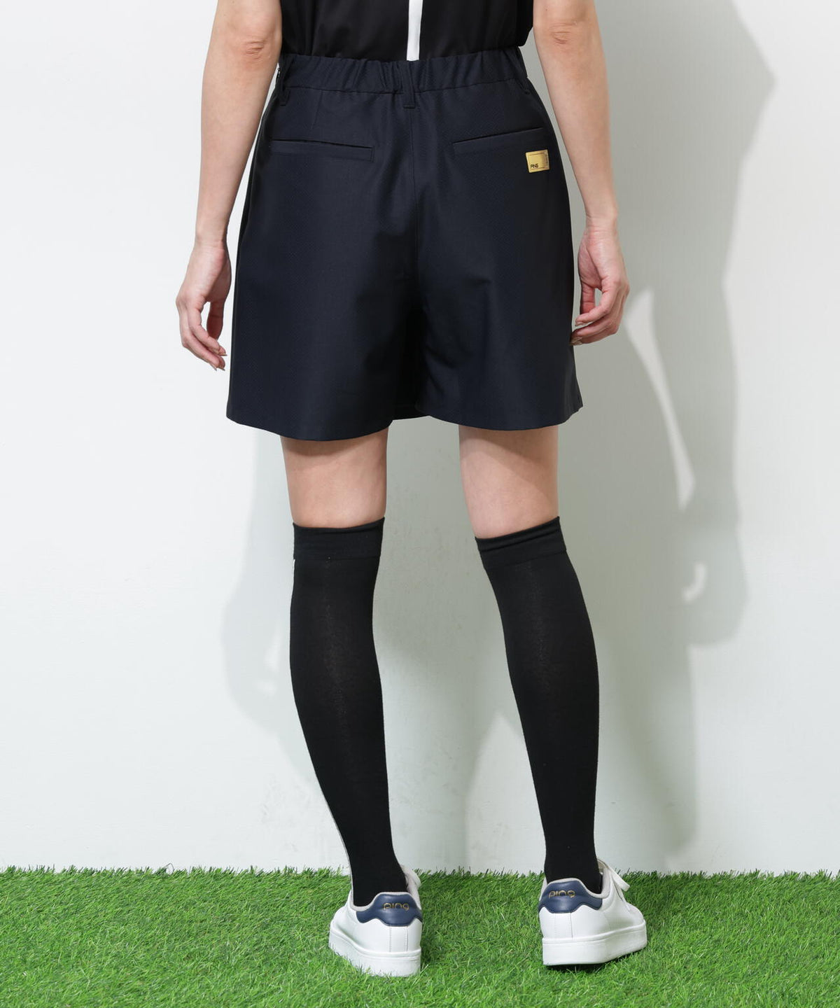 【PING APPAREL】【UVカット・透け防止・ストレッチ】ドビーショートパンツ <GOLD> (LADIES)