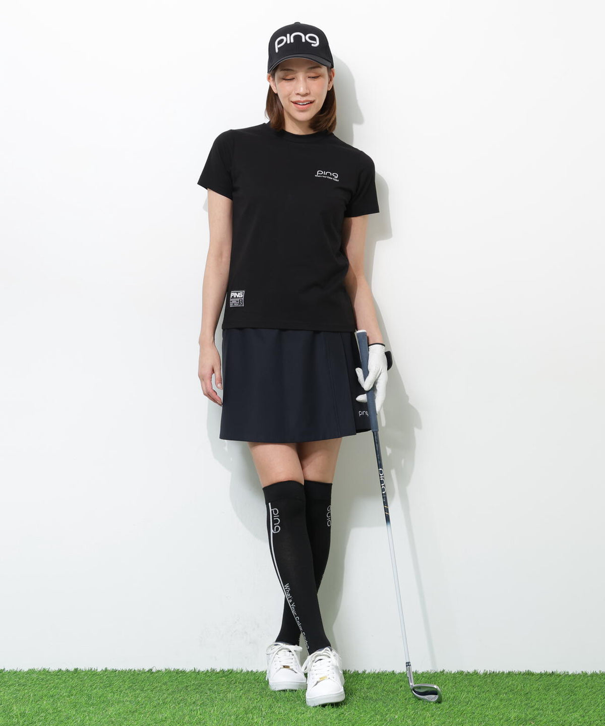 【PING APPAREL】【UVカット・透け防止・ストレッチ】ドビーショートパンツ <GOLD> (LADIES)