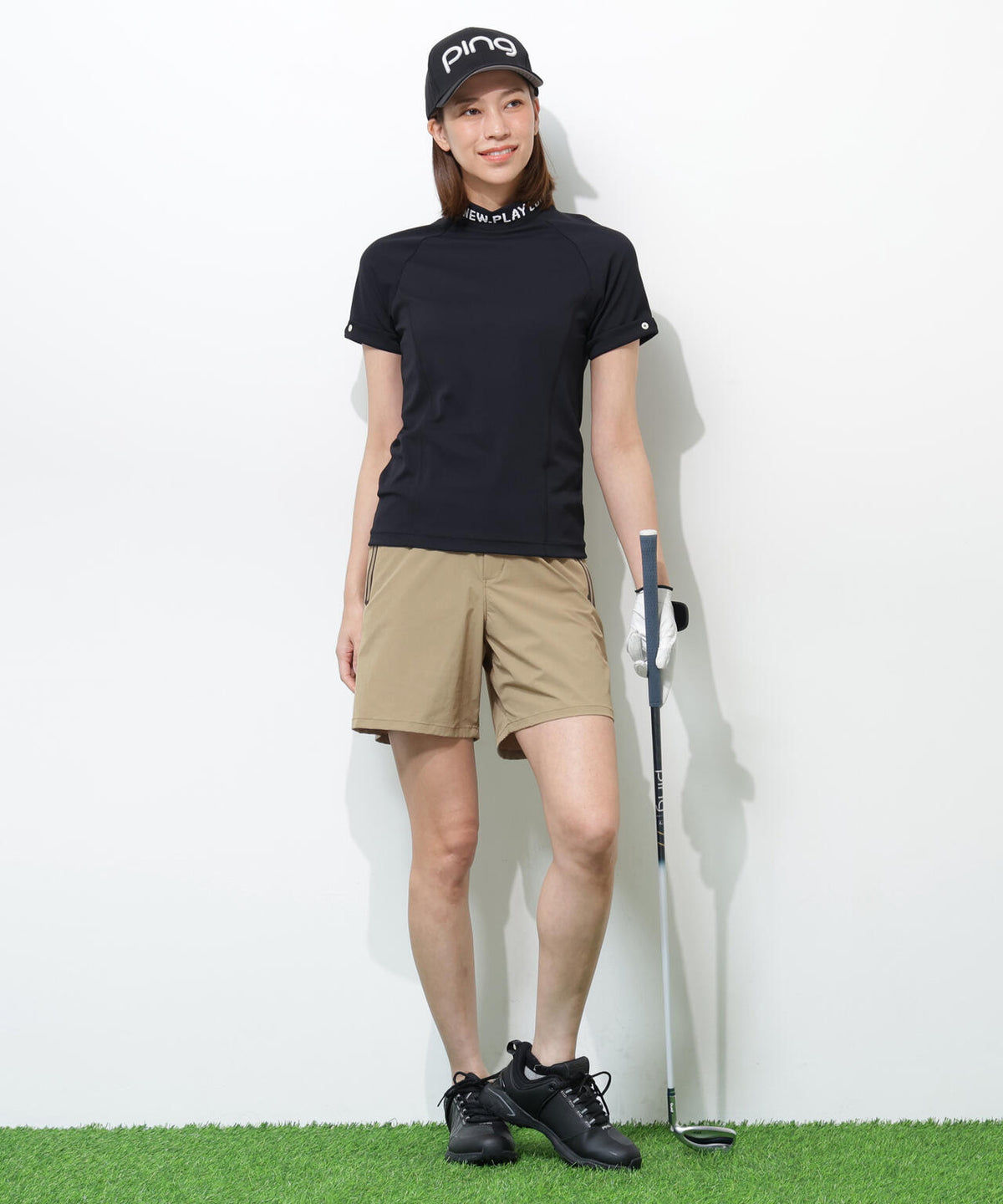 【PING APPAREL】【接触冷感・ストレッチ】ショートパンツ <GOLD> (LADIES)