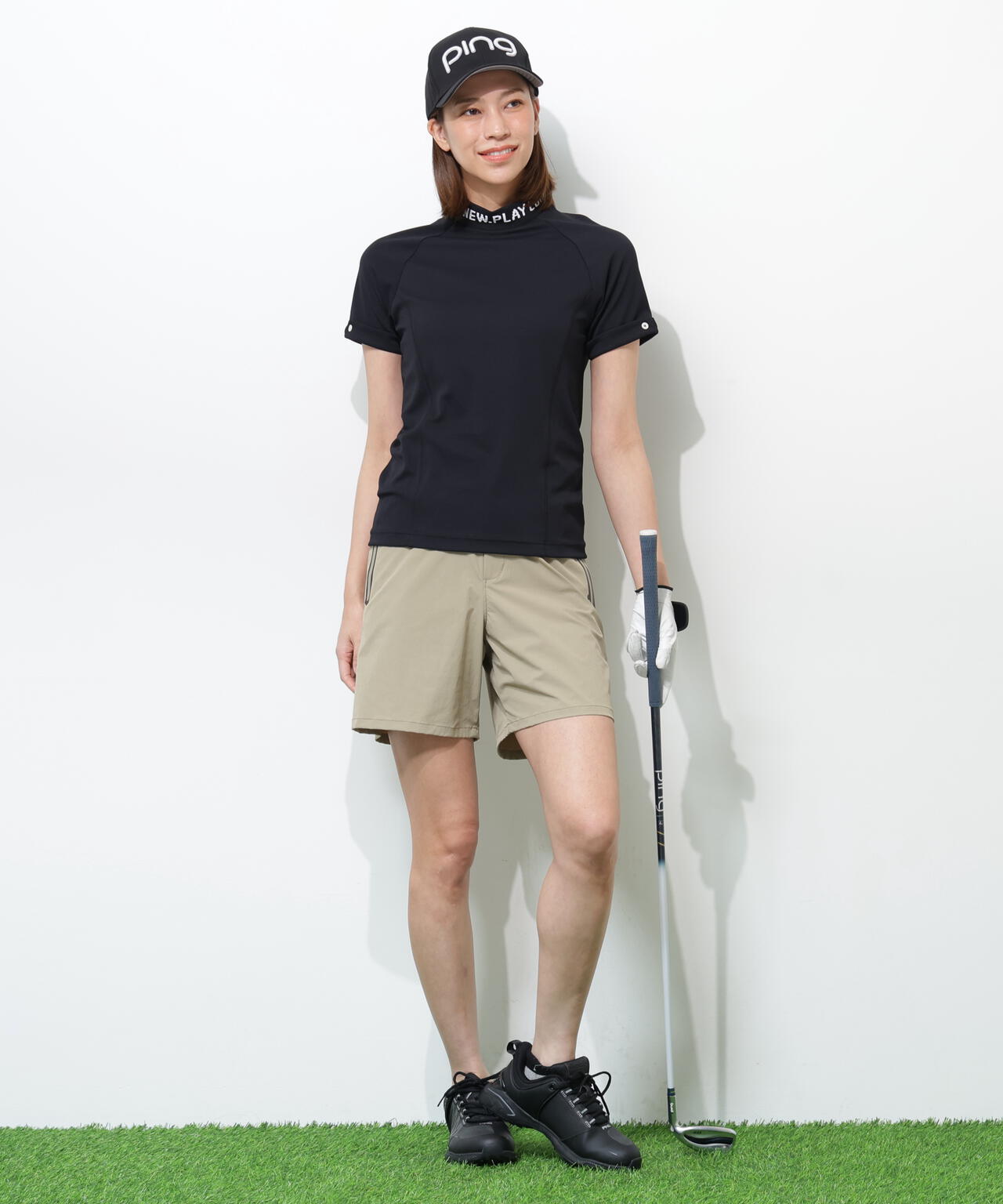 【PING APPAREL】ストレッチ冷感ショートパンツ <GOLD> (LADIES)