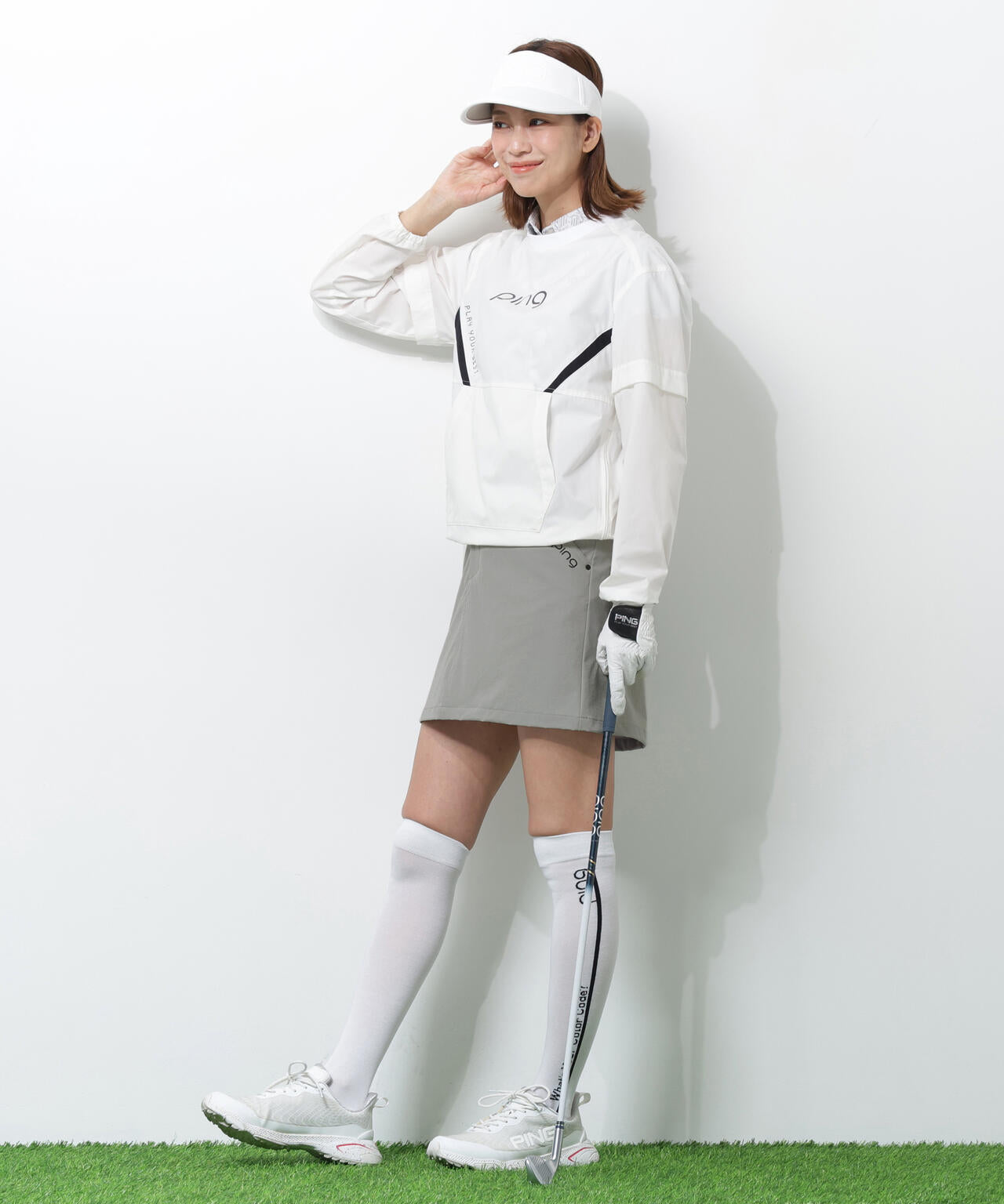 【PING APPAREL】全方向ストレッチ二重織フィット&ストレッチ台形スカート <PERFORMANCE> (LADIES)
