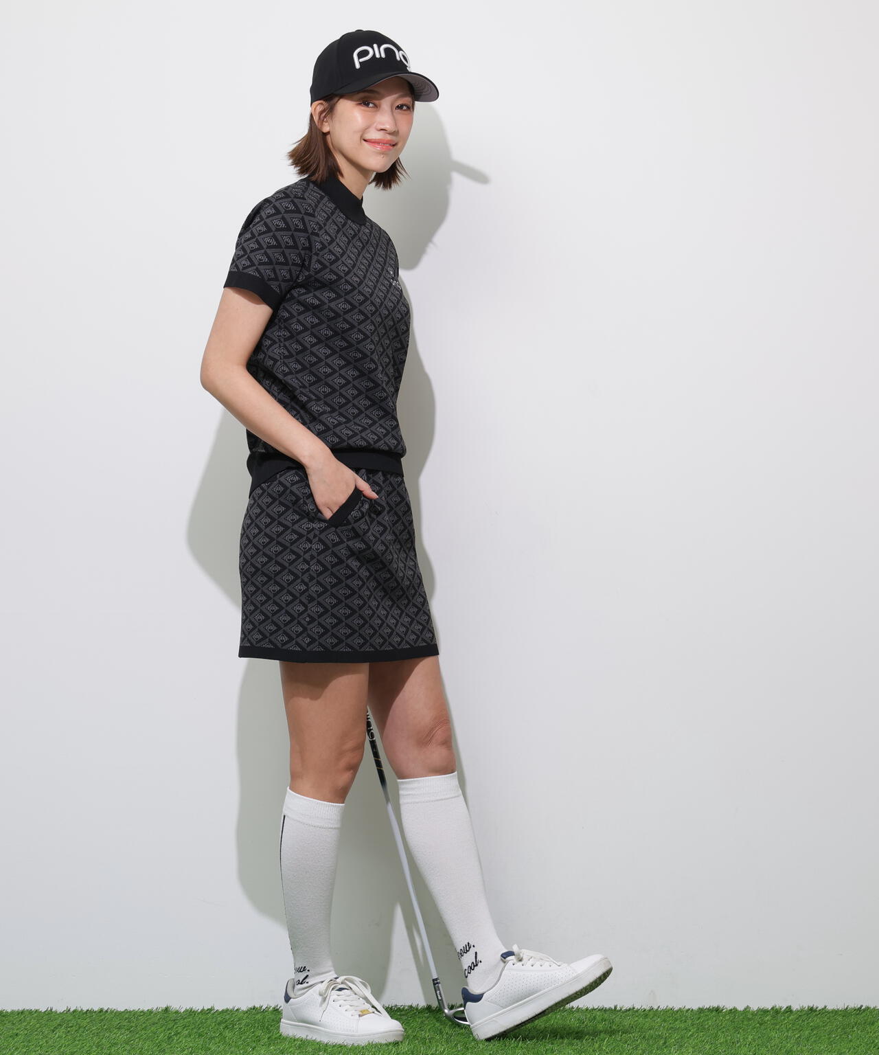 【PING APPAREL】AZモノグラムジャカードニットスカート <PERFORMANCE> (LADIES)