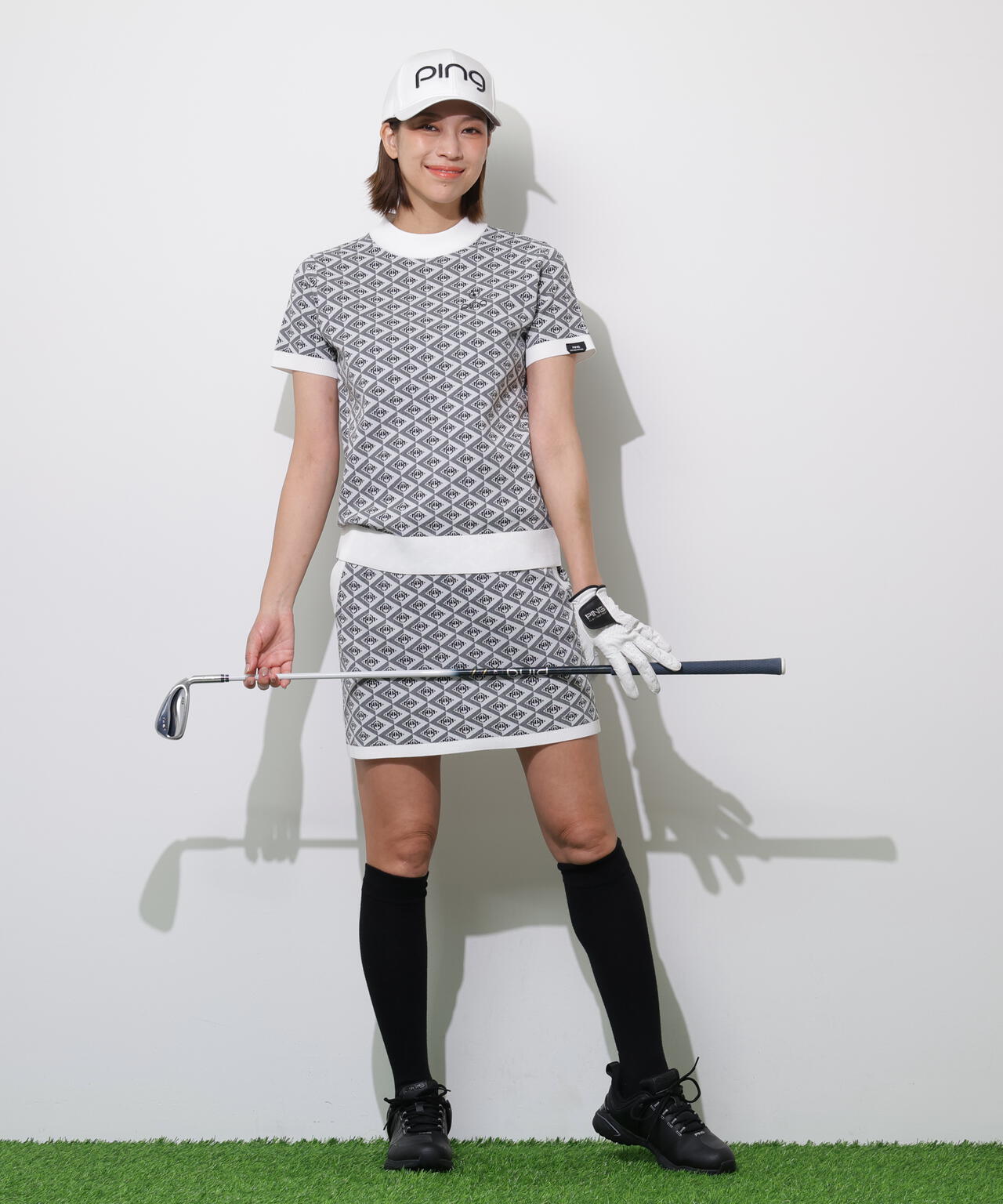 【PING APPAREL】AZモノグラムジャカードニットスカート <PERFORMANCE> (LADIES)