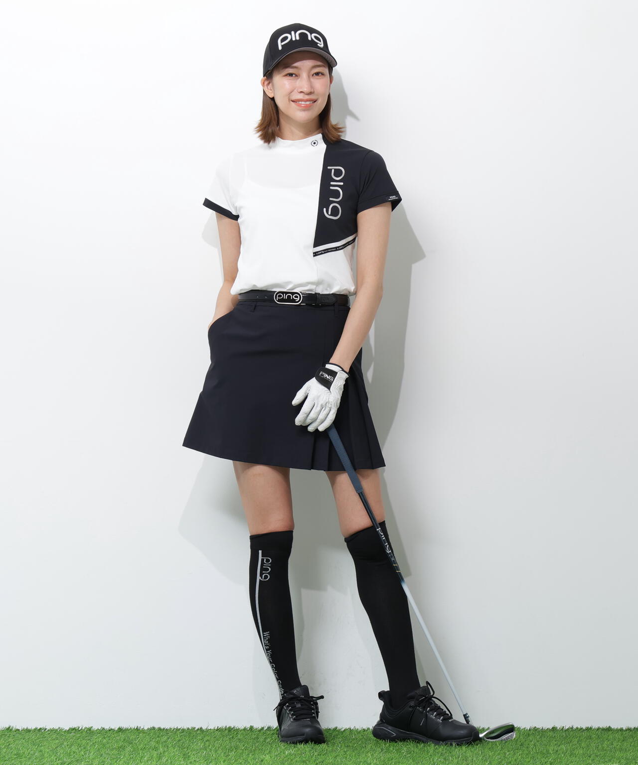 【PING APPAREL】全方向ストレッチドビーサイドプリーツスカート <PERFORMANCE> (LADIES)