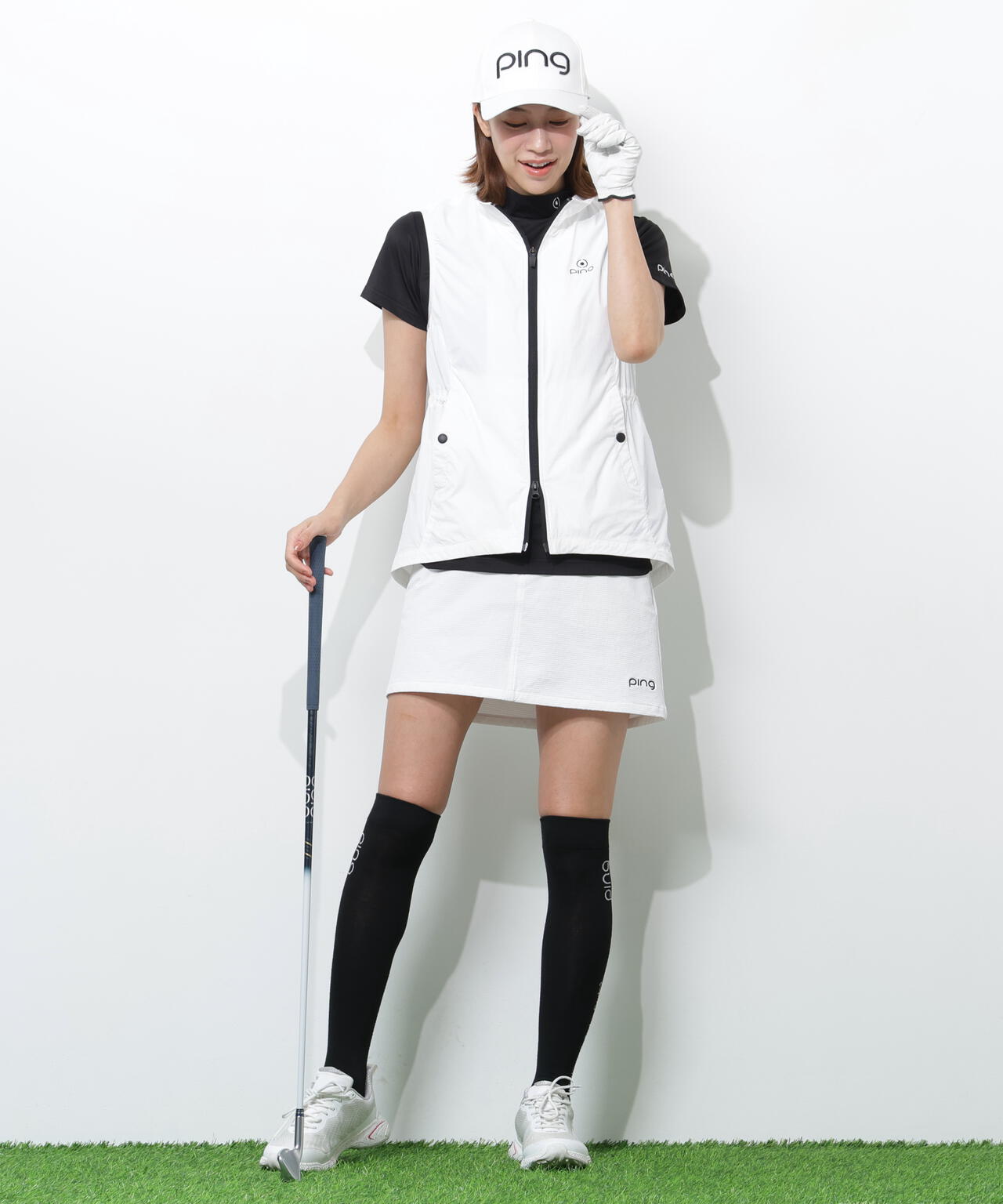 【PING APPAREL】全方向ストレッチ 緯二重スカート <GOLD> (LADIES)