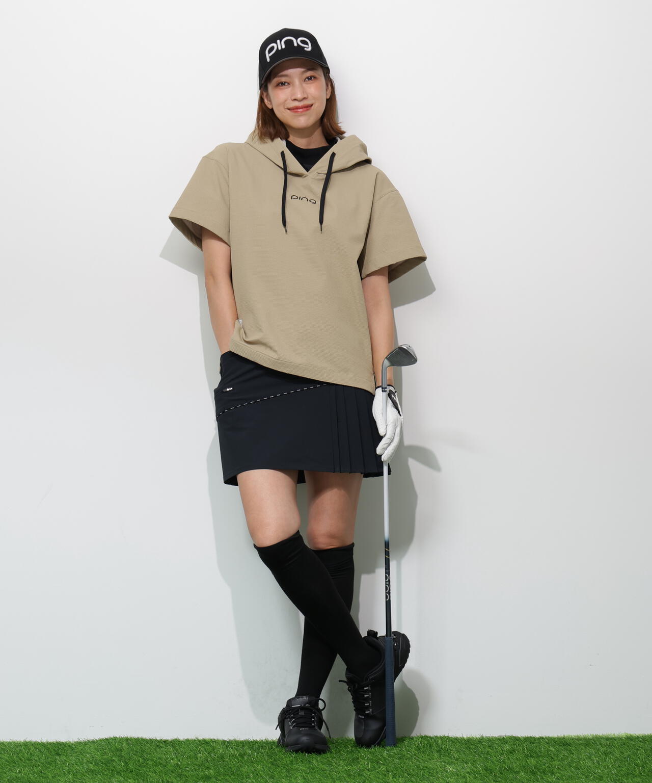 【PING APPAREL】ドライタッチリップストップスカート <GOLD> (LADIES)