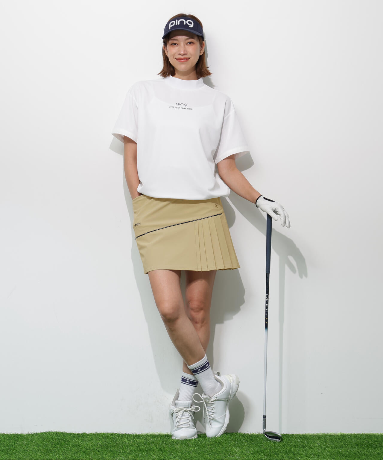 【PING APPAREL】ドライタッチリップストップスカート <GOLD> (LADIES)