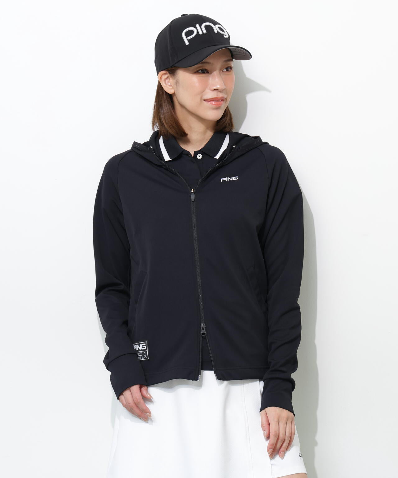 【PING APPAREL】【接触冷感・UVカット】フルジップカットソーフーディ <GOLD> (LADIES)