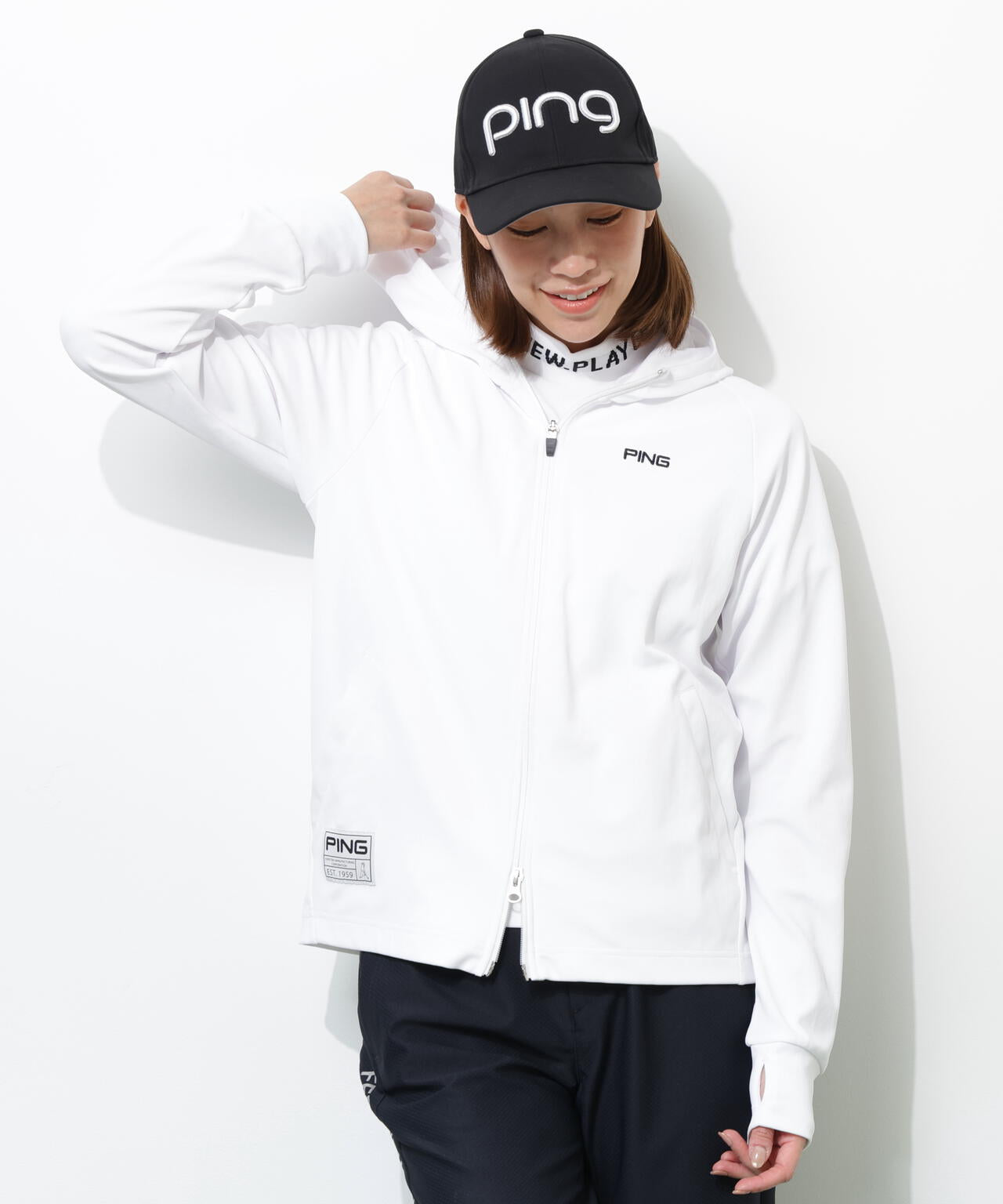 【PING APPAREL】【接触冷感・UVカット】フルジップカットソーフーディ <GOLD> (LADIES)