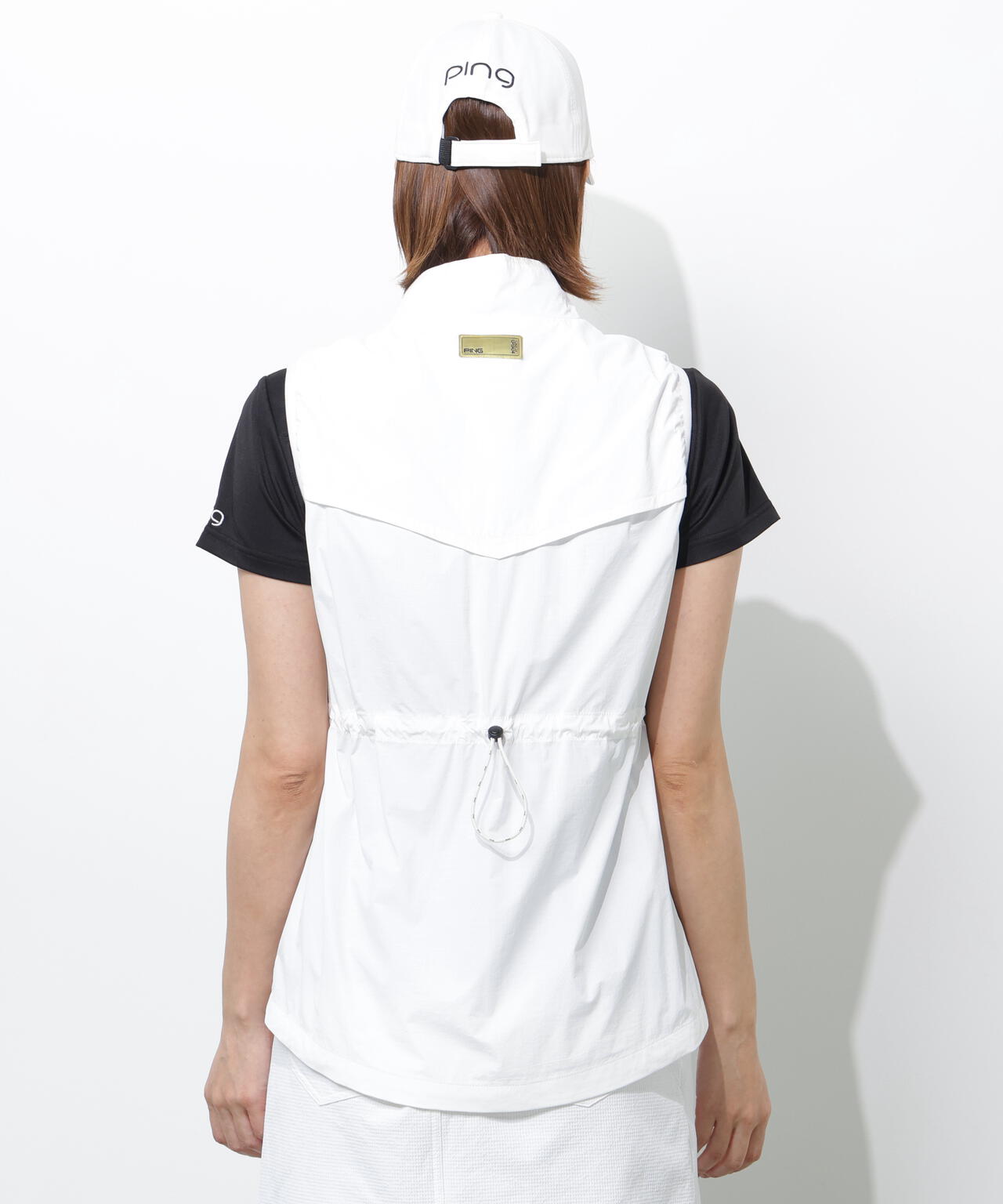 【PING APPAREL】ストレッチリップストップ高機能フルジップベスト <GOLD> (LADIES)