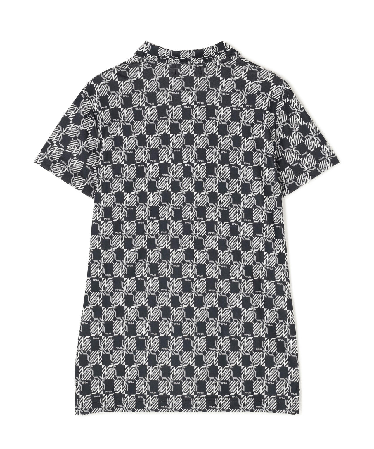 【PING APPAREL】AZモノグラムジャカードブロックロゴ半袖ポロシャツ <PERFORMANCE> (LADIES)