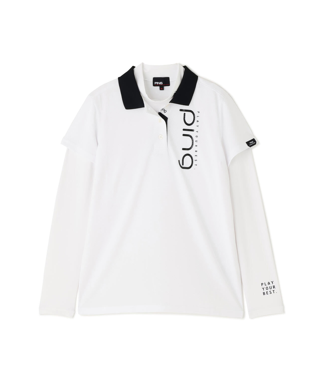 【PING APPAREL】ハニカムメッシュ/ベア天竺 レイヤードツインセット <PERFORMANCE> (LADIES)