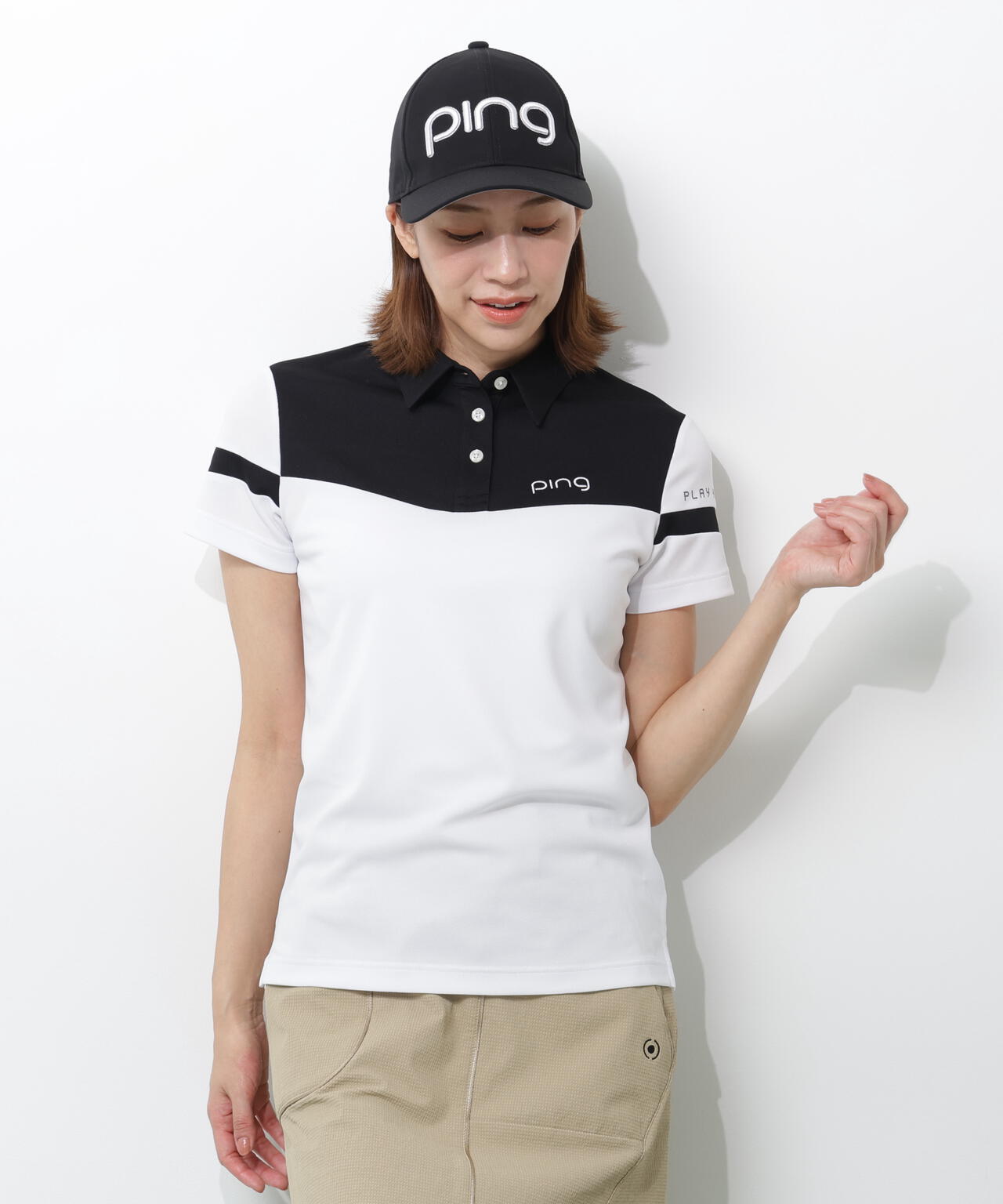 【PING APPAREL】エアロクルーカノコ半袖ポロシャツ <PERFORMANCE> (LADIES)