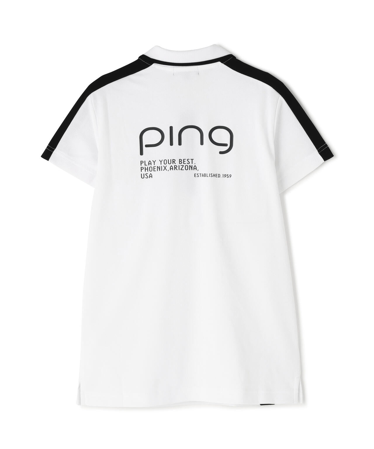 【PING APPAREL】切替ロゴテープカノコ半袖ハーフジップポロシャツ <PERFORMANCE> (LADIES)