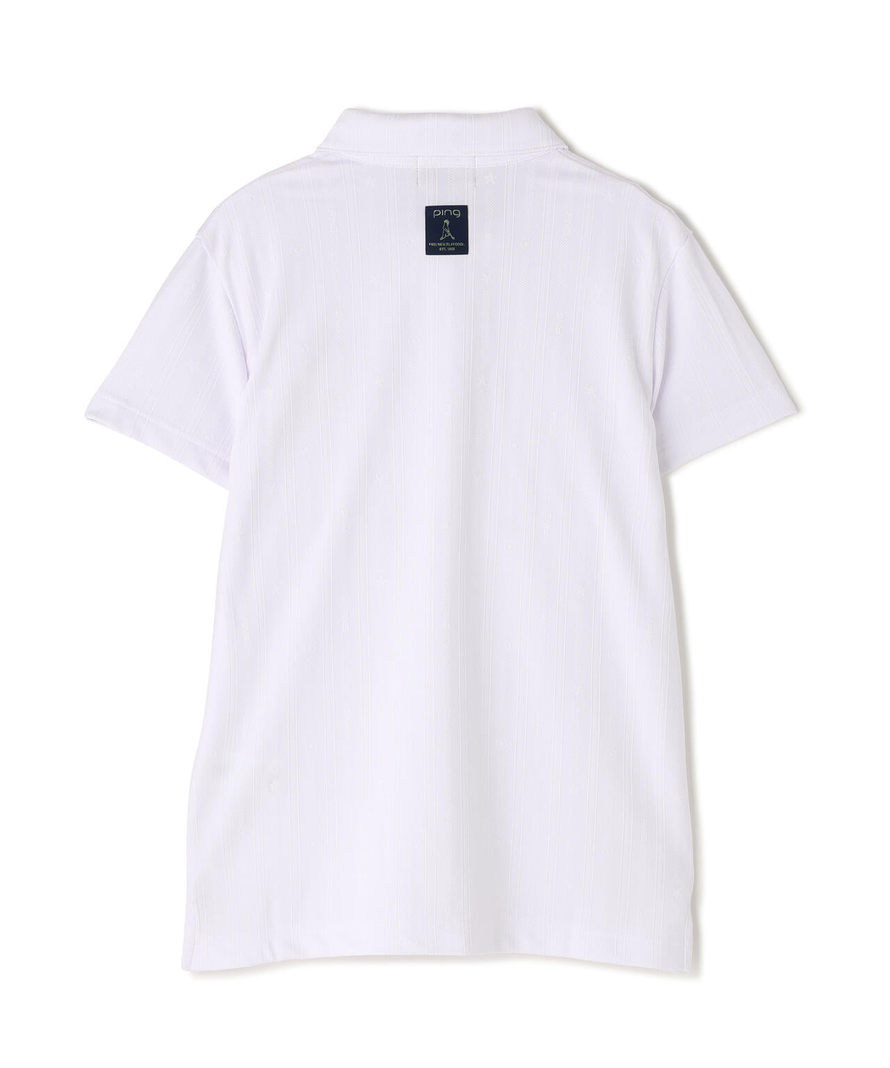 【PING APPAREL】凸凹ストライプジャガード半袖ボタンダウンシャツ <NATIVE> (LADIES)