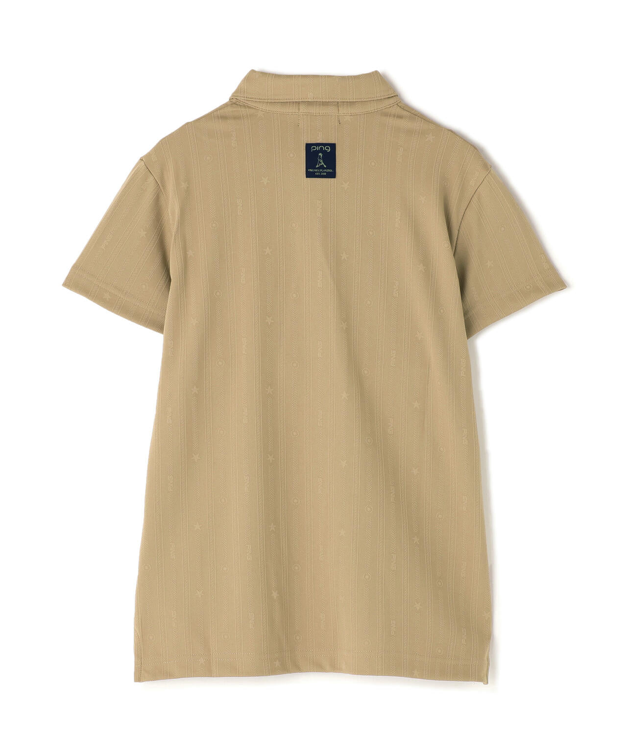 【PING APPAREL】凸凹ストライプジャガード半袖ボタンダウンシャツ <NATIVE> (LADIES)