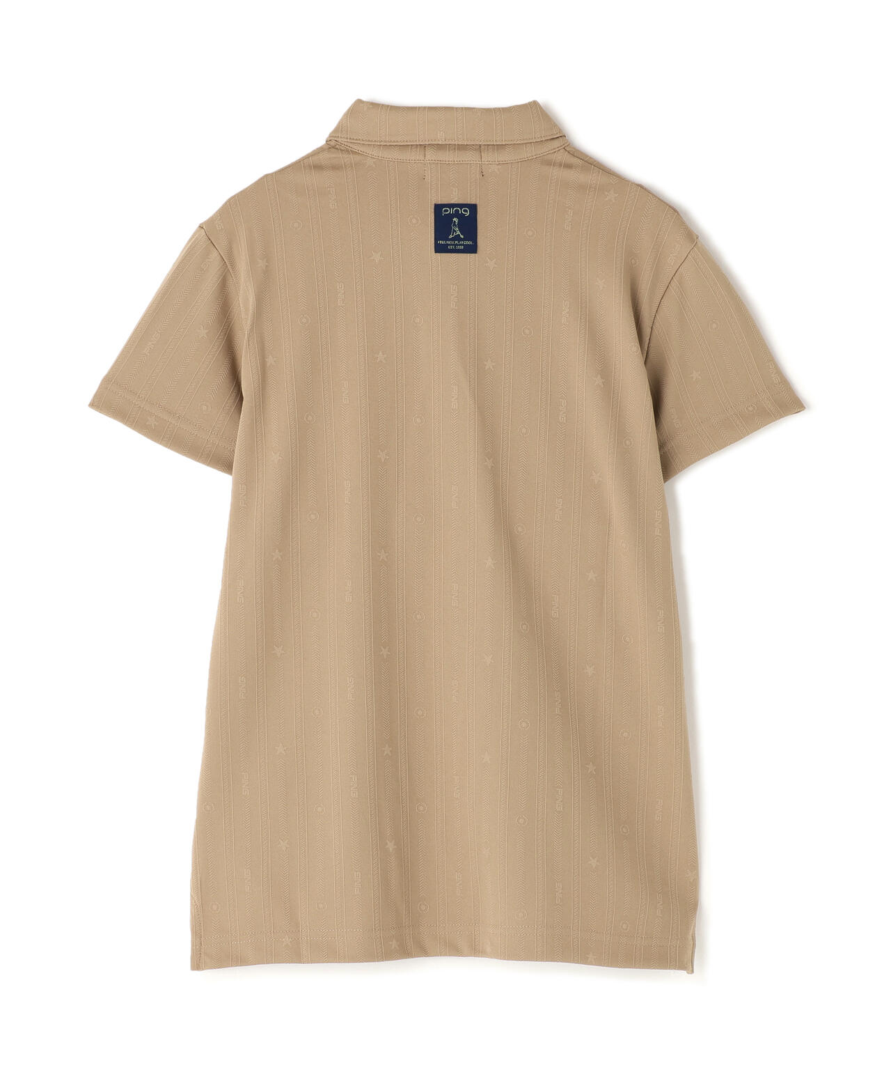 【PING APPAREL】凸凹ストライプジャガード半袖ボタンダウンシャツ <NATIVE> (LADIES)