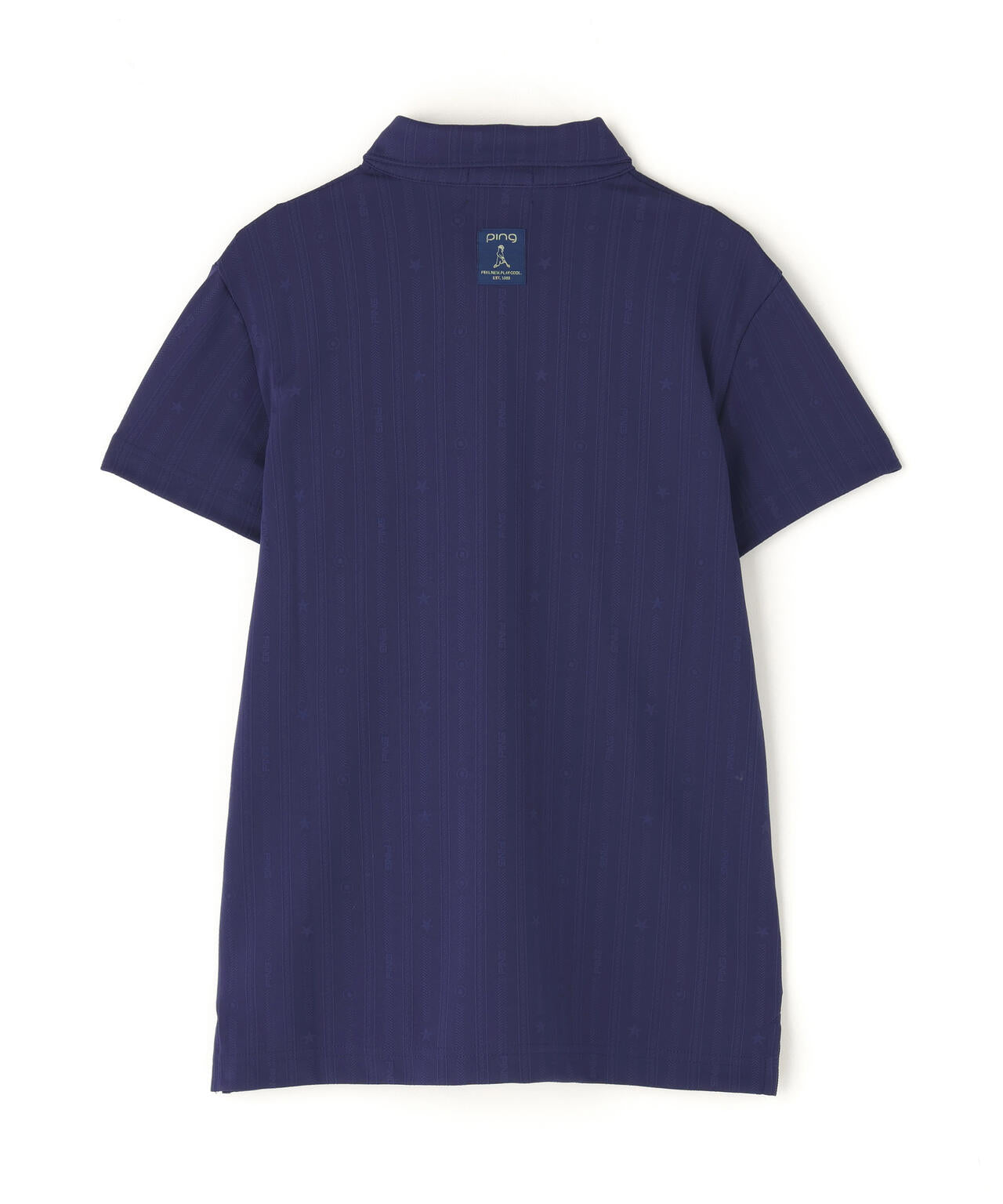 【PING APPAREL】凸凹ストライプジャガード半袖ボタンダウンシャツ <NATIVE> (LADIES)