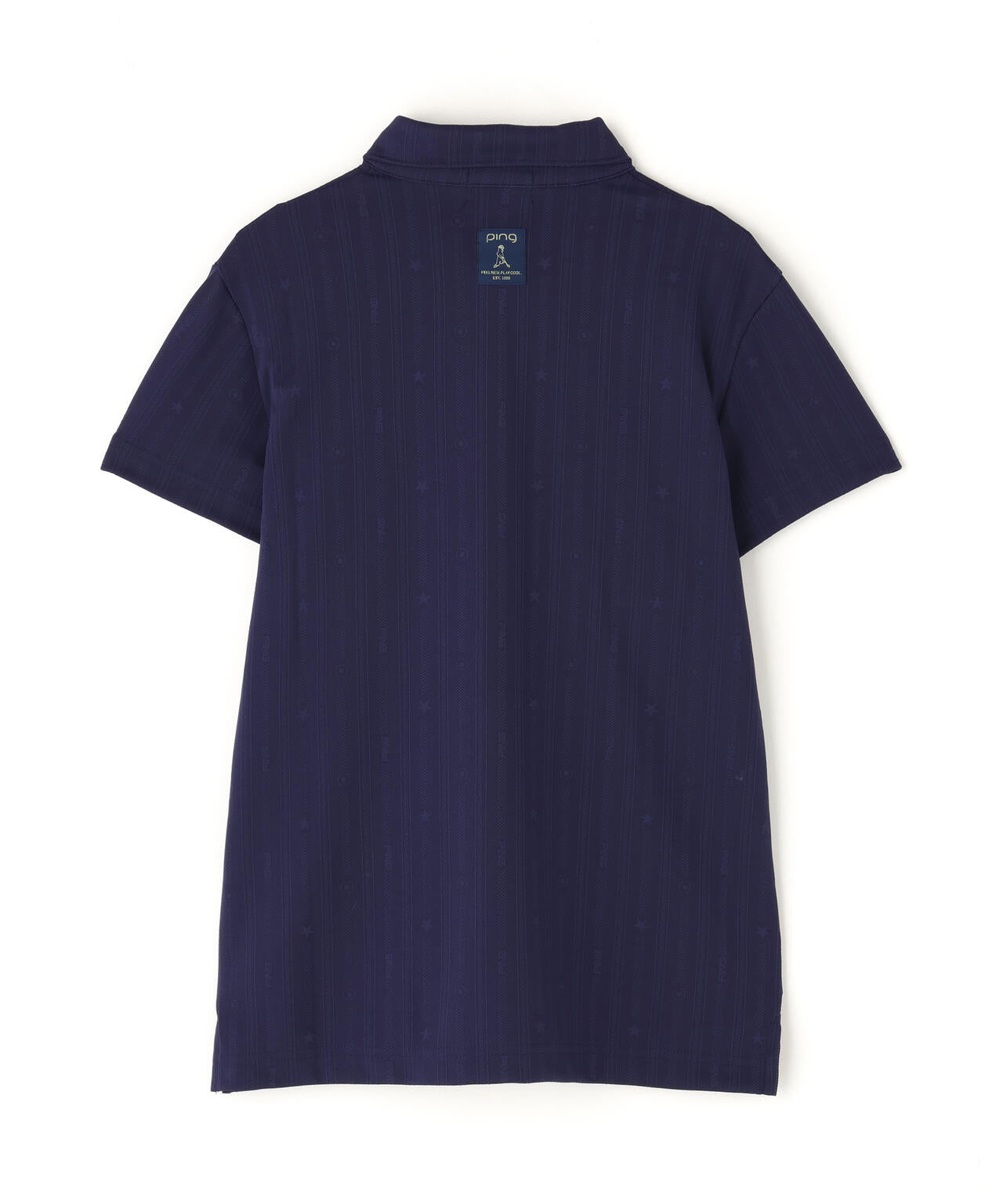 【PING APPAREL】凸凹ストライプジャガード半袖ボタンダウンシャツ <NATIVE> (LADIES)