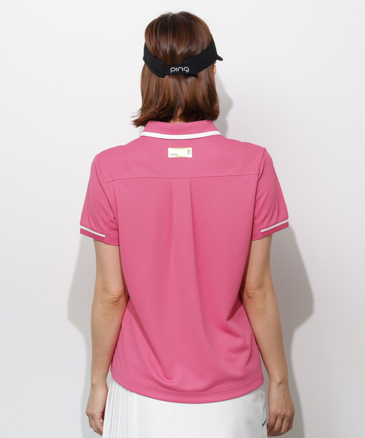 【PING APPAREL】サンベール×クールフローカノコ半袖ポロシャツ <GOLD> (LADIES)
