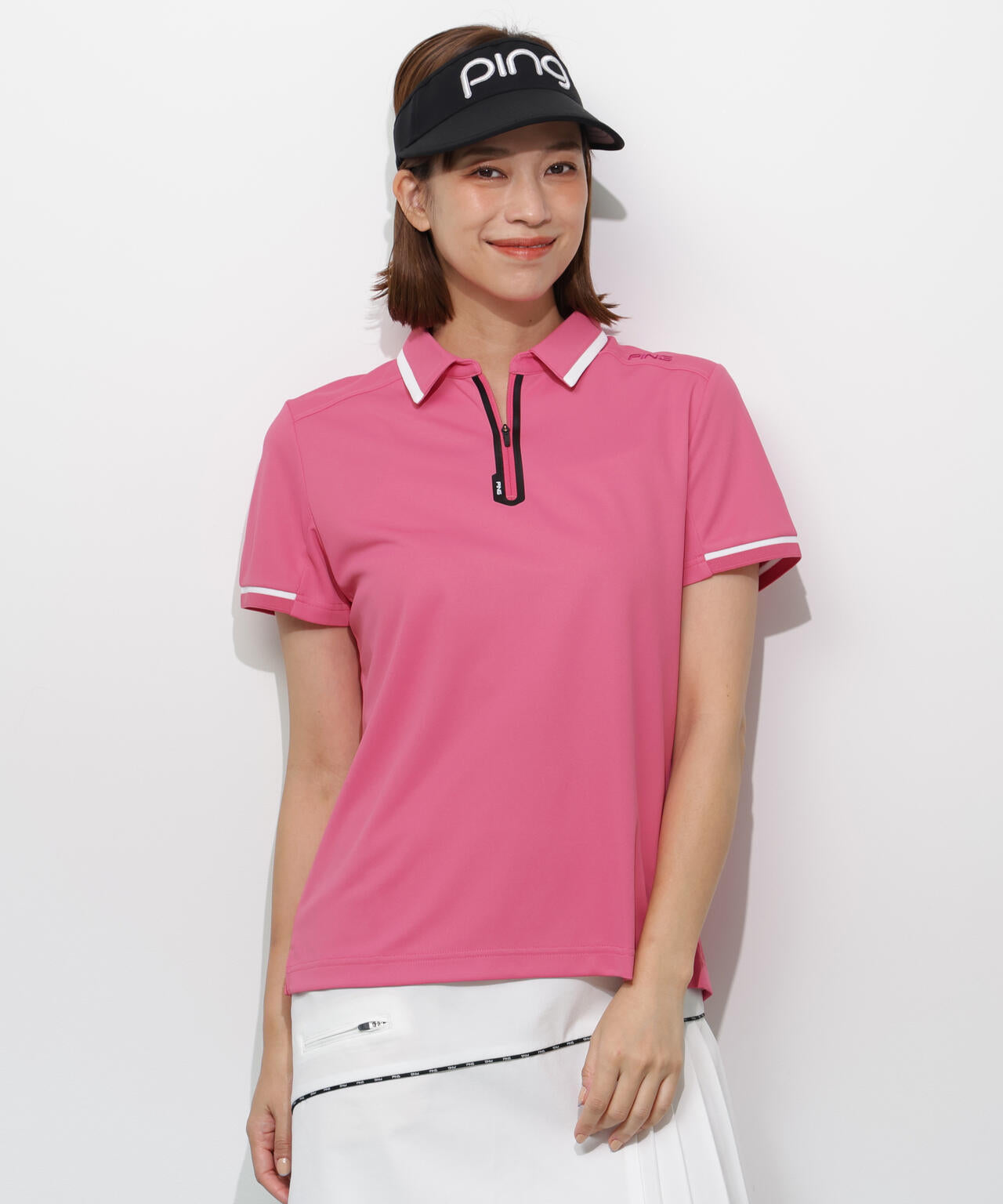 【PING APPAREL】サンベール×クールフローカノコ半袖ポロシャツ <GOLD> (LADIES)