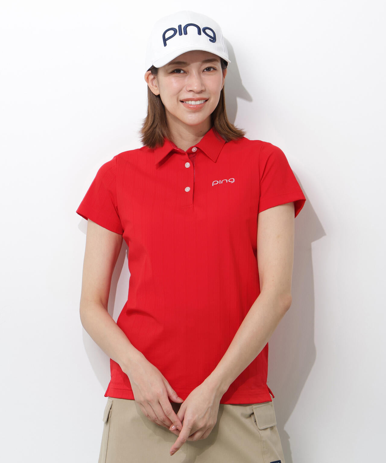 【PING APPAREL】EPIX変形ストレッチサッカー半袖ポロシャツ <NATIVE> (LADIES)