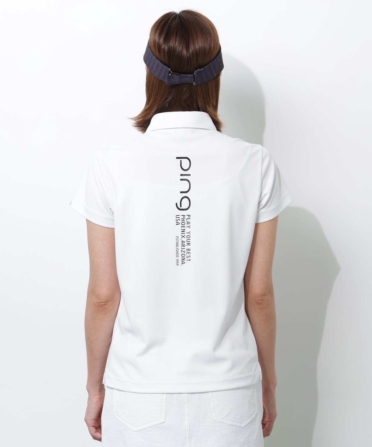 【PING APPAREL】サンベール×クールフローロゴリブ半袖ポロシャツ <PERFORMANCE> (LADIES)