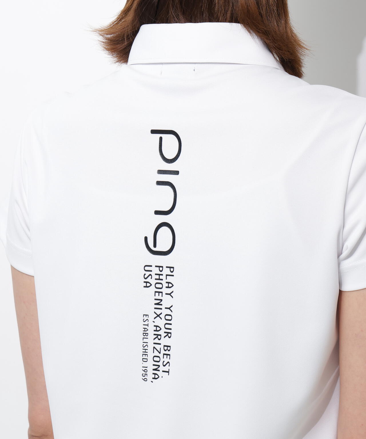 【PING APPAREL】サンベール×クールフローロゴリブ半袖ポロシャツ <PERFORMANCE> (LADIES)