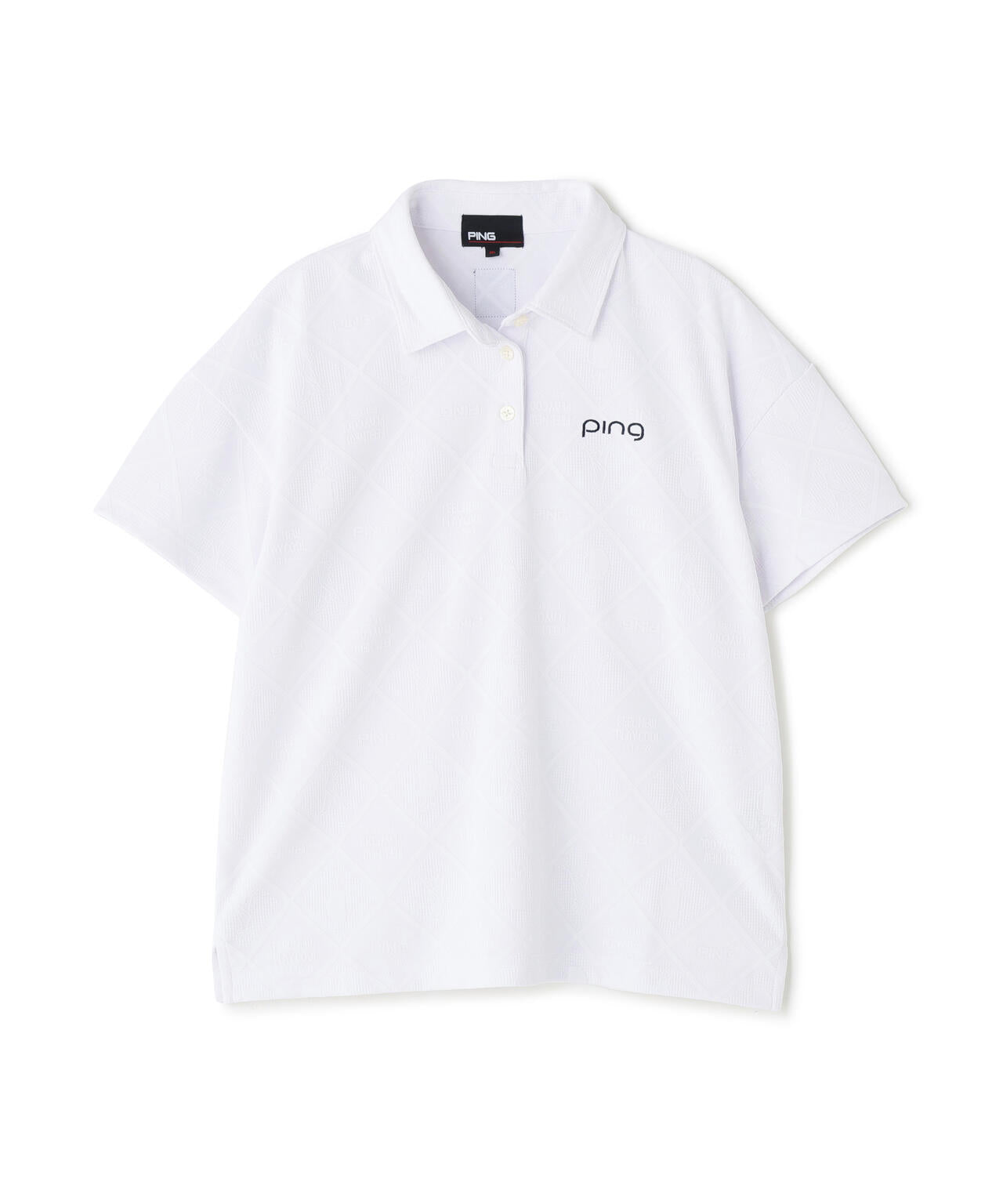 【PING APPAREL】全方向ストレッチMr.PINGジャガード半袖リラックスポロシャツ <NATIVE> (LADIES)