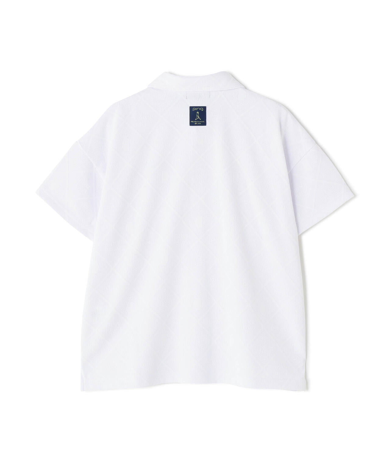 【PING APPAREL】全方向ストレッチMr.PINGジャガード半袖リラックスポロシャツ <NATIVE> (LADIES)