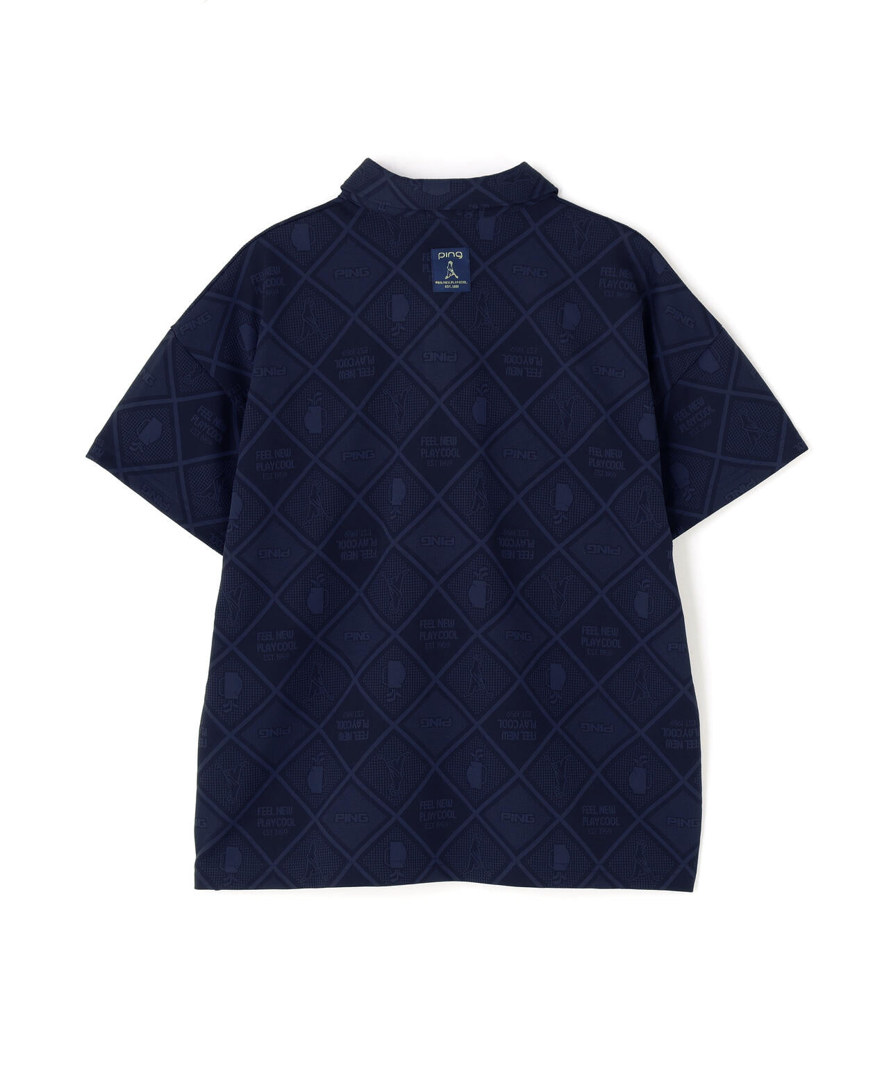 【PING APPAREL】全方向ストレッチMr.PINGジャガード半袖リラックスポロシャツ <NATIVE> (LADIES)