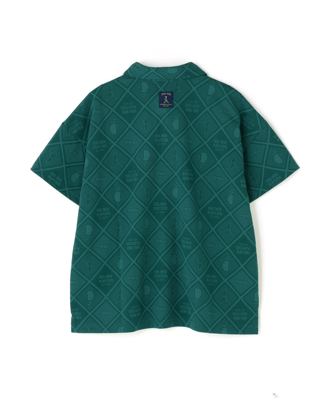 【PING APPAREL】全方向ストレッチMr.PINGジャガード半袖リラックスポロシャツ <NATIVE> (LADIES)