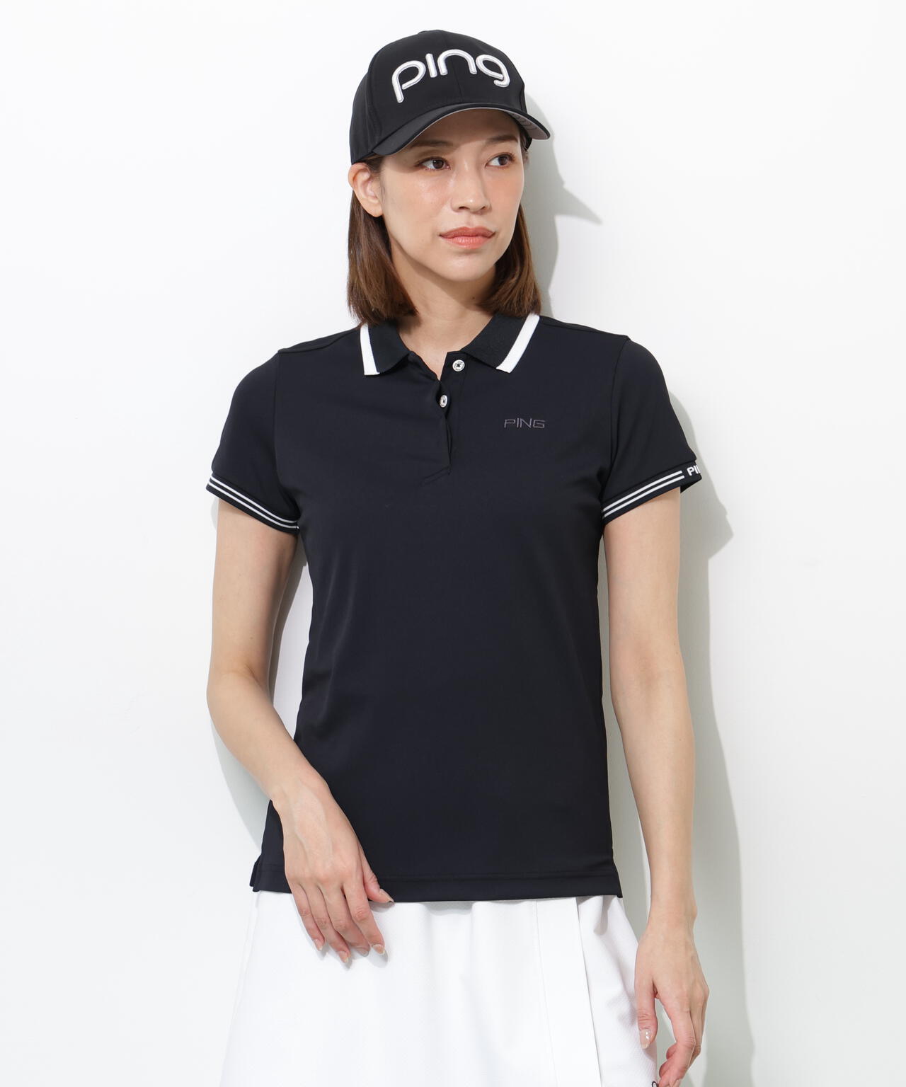 【PING APPAREL】【接触冷感・UVカット】スーパーシェルター06半袖ポロシャツ <GOLD> (LADIES)