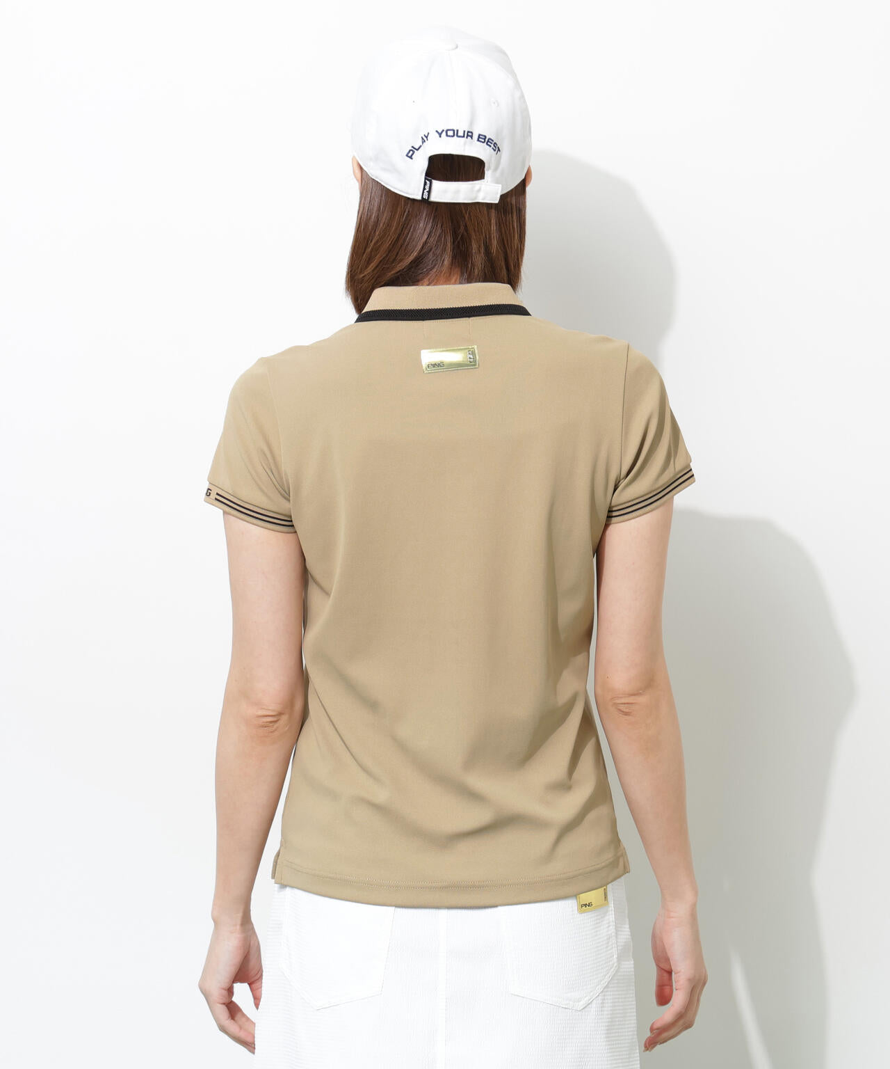 【PING APPAREL】【接触冷感・UVカット】スーパーシェルター06半袖ポロシャツ <GOLD> (LADIES)