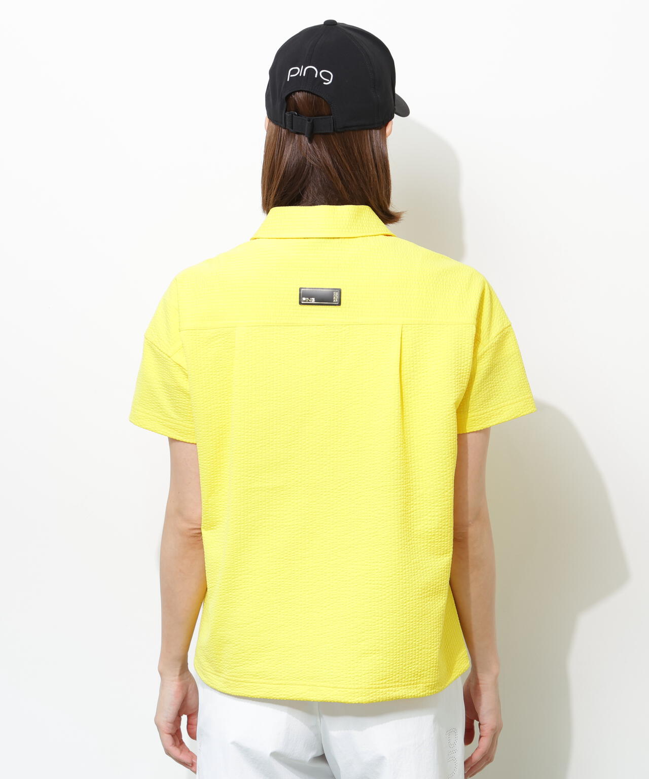 【PING APPAREL】PEサッカー半袖ポロシャツ <GOLD> (LADIES)