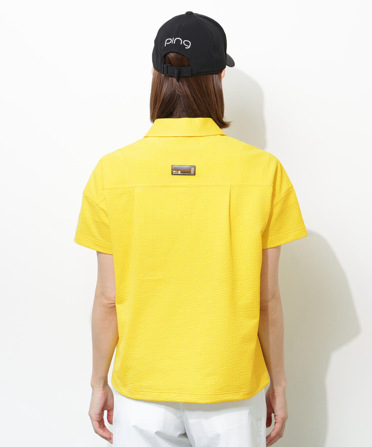 【PING APPAREL】PEサッカー半袖ポロシャツ <GOLD> (LADIES)