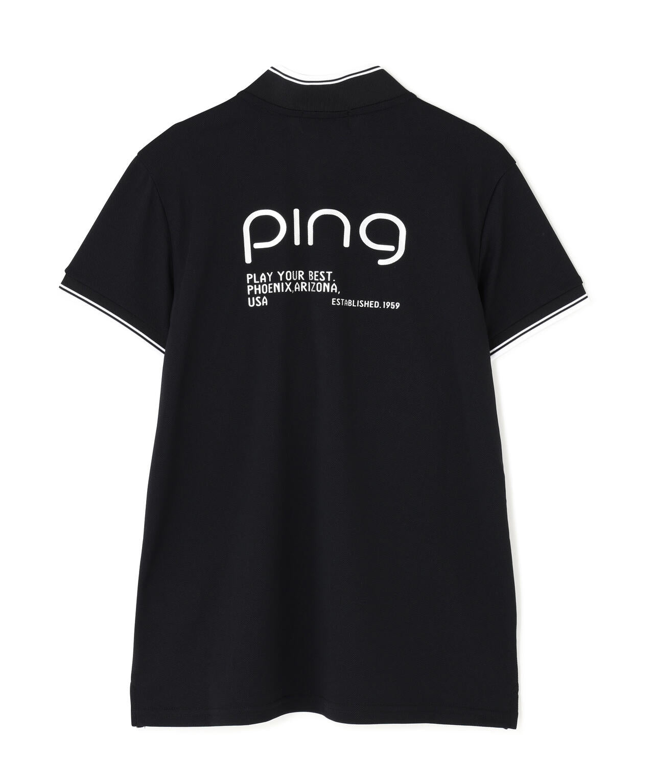 【PING APPAREL】スーパーシェルター06ラインリブ半袖カノコポロシャツ <PERFORMANCE> (LADIES)