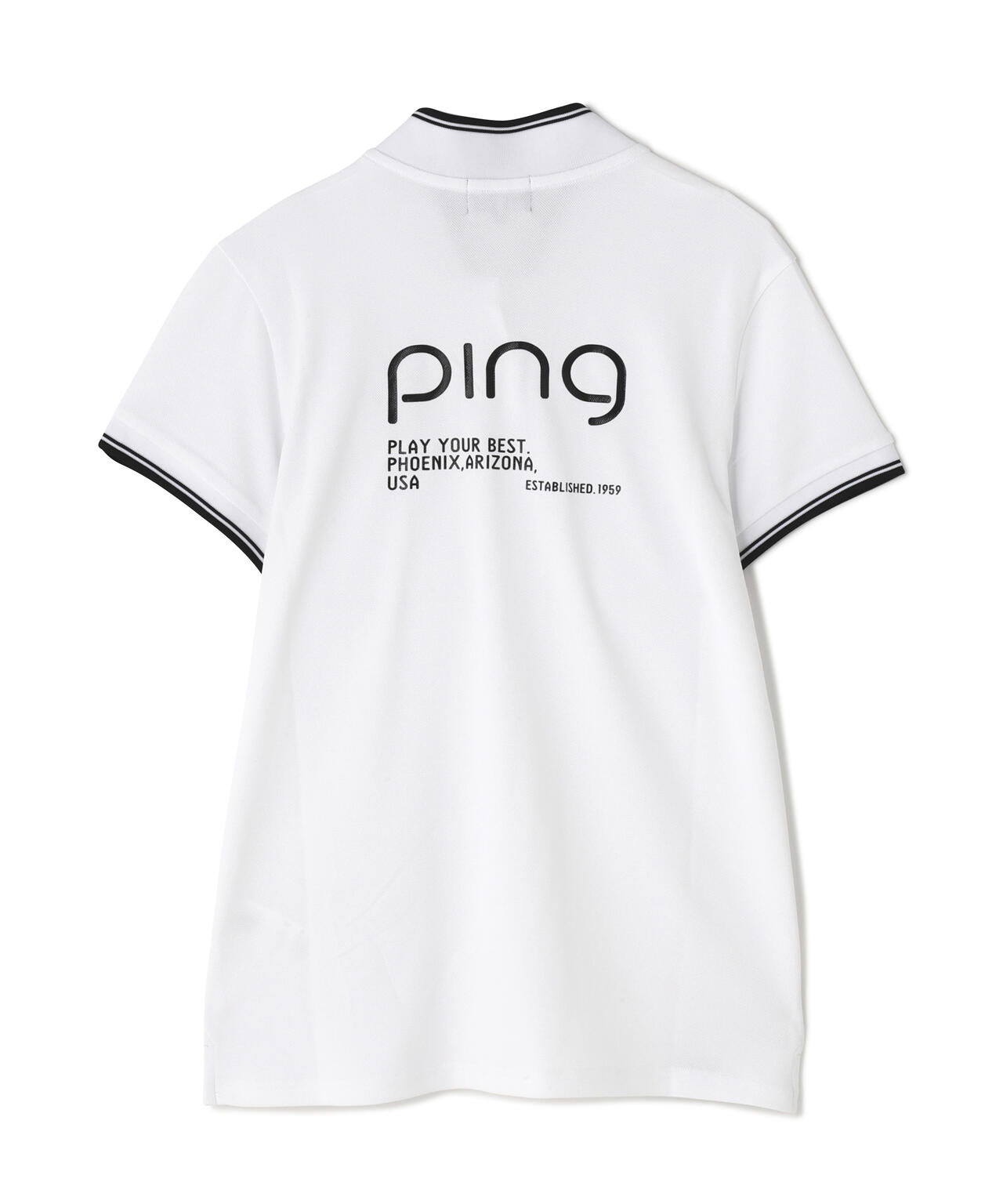 【PING APPAREL】スーパーシェルター06ラインリブ半袖カノコポロシャツ <PERFORMANCE> (LADIES)
