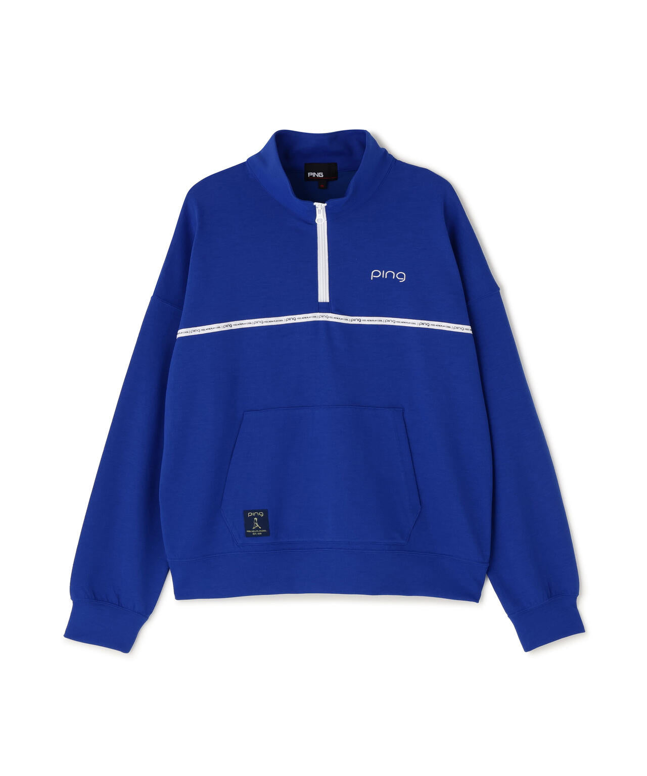 【PING APPAREL】全方向ストレッチダブルフェイスドライミックスアイストーンハーフジップカットソー<NATIVE> (LADIES)