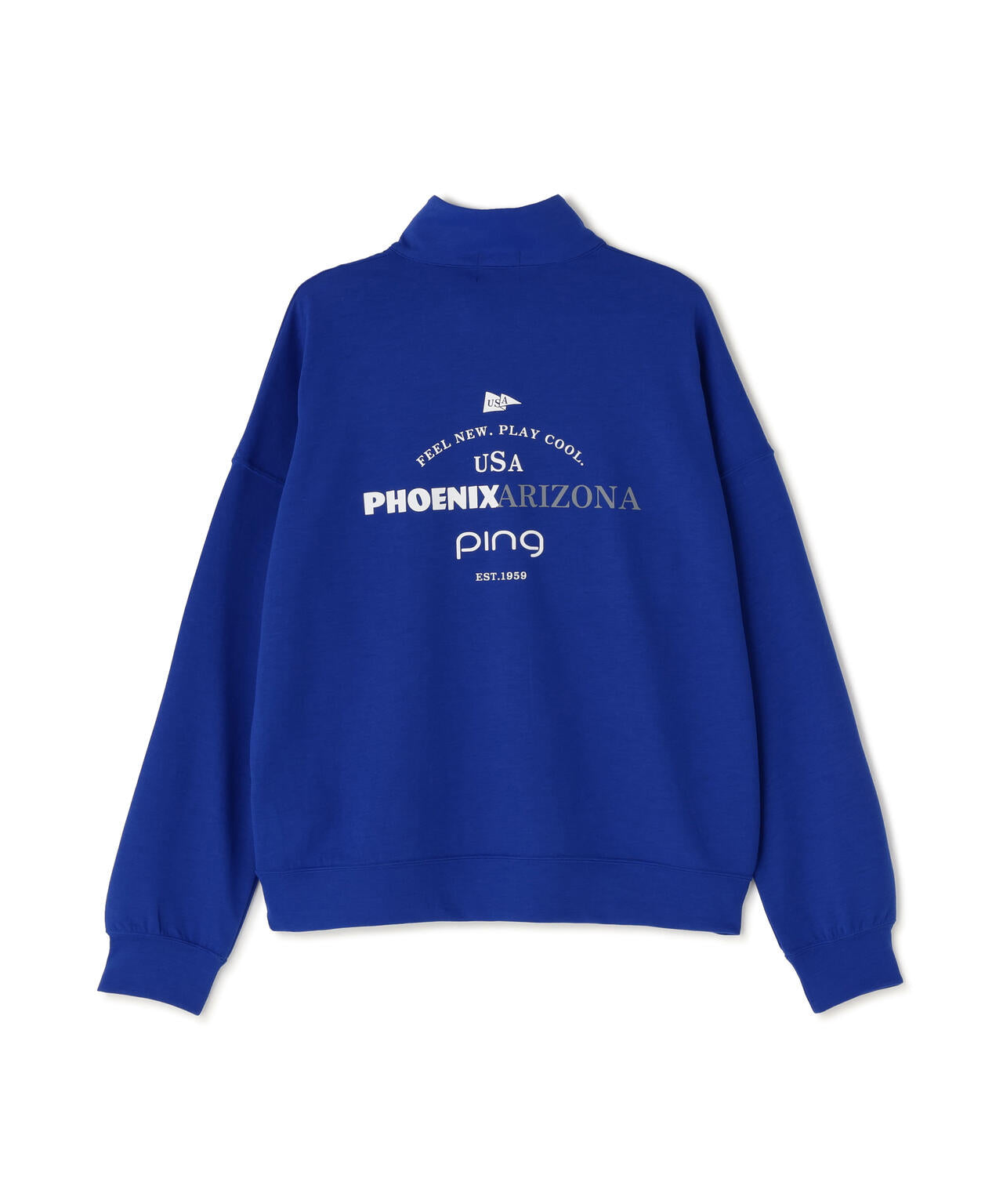 【PING APPAREL】全方向ストレッチダブルフェイスドライミックスアイストーンハーフジップカットソー<NATIVE> (LADIES)