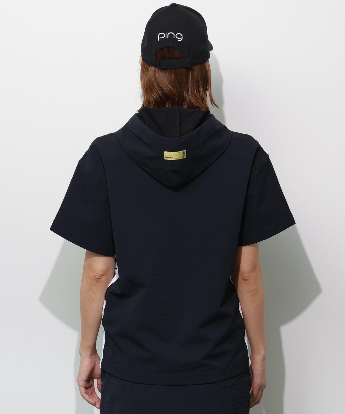 【PING APPAREL】半袖フーディプルオーバー <GOLD> (LADIES)