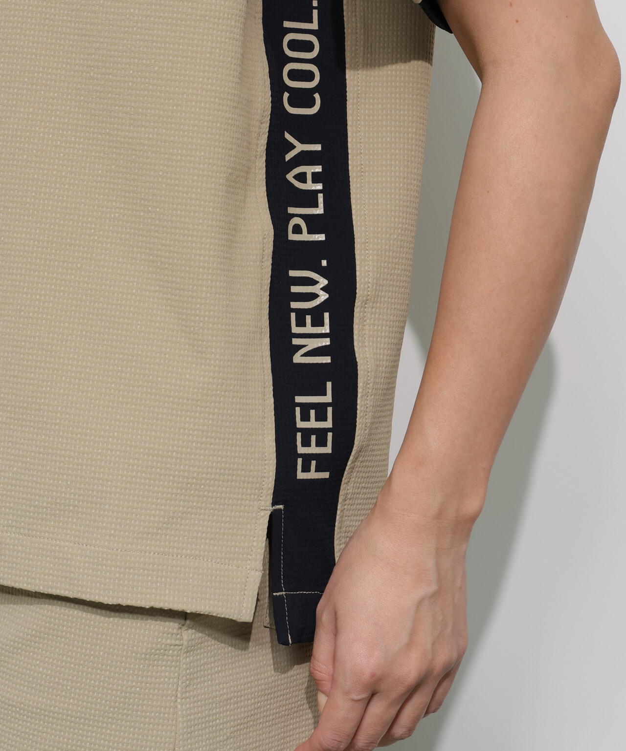 【PING APPAREL】遮熱変形カノコ半袖フーディプルオーバー <GOLD> (LADIES)