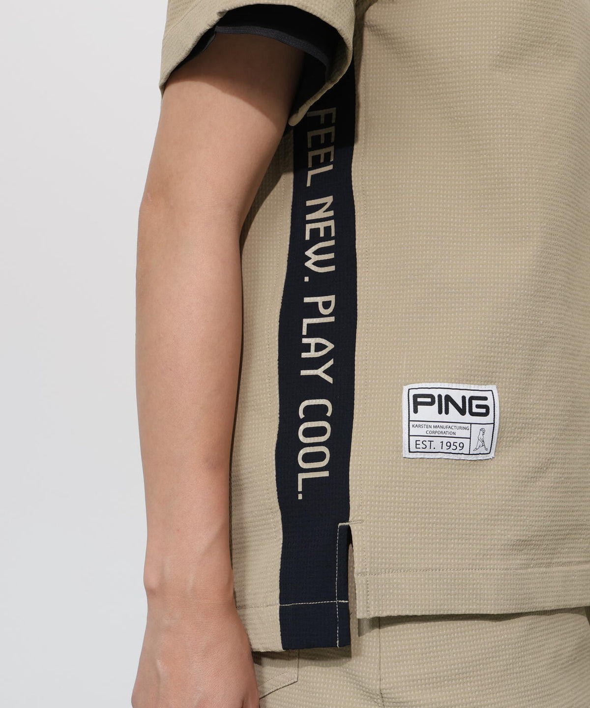 【PING APPAREL】半袖フーディプルオーバー <GOLD> (LADIES)