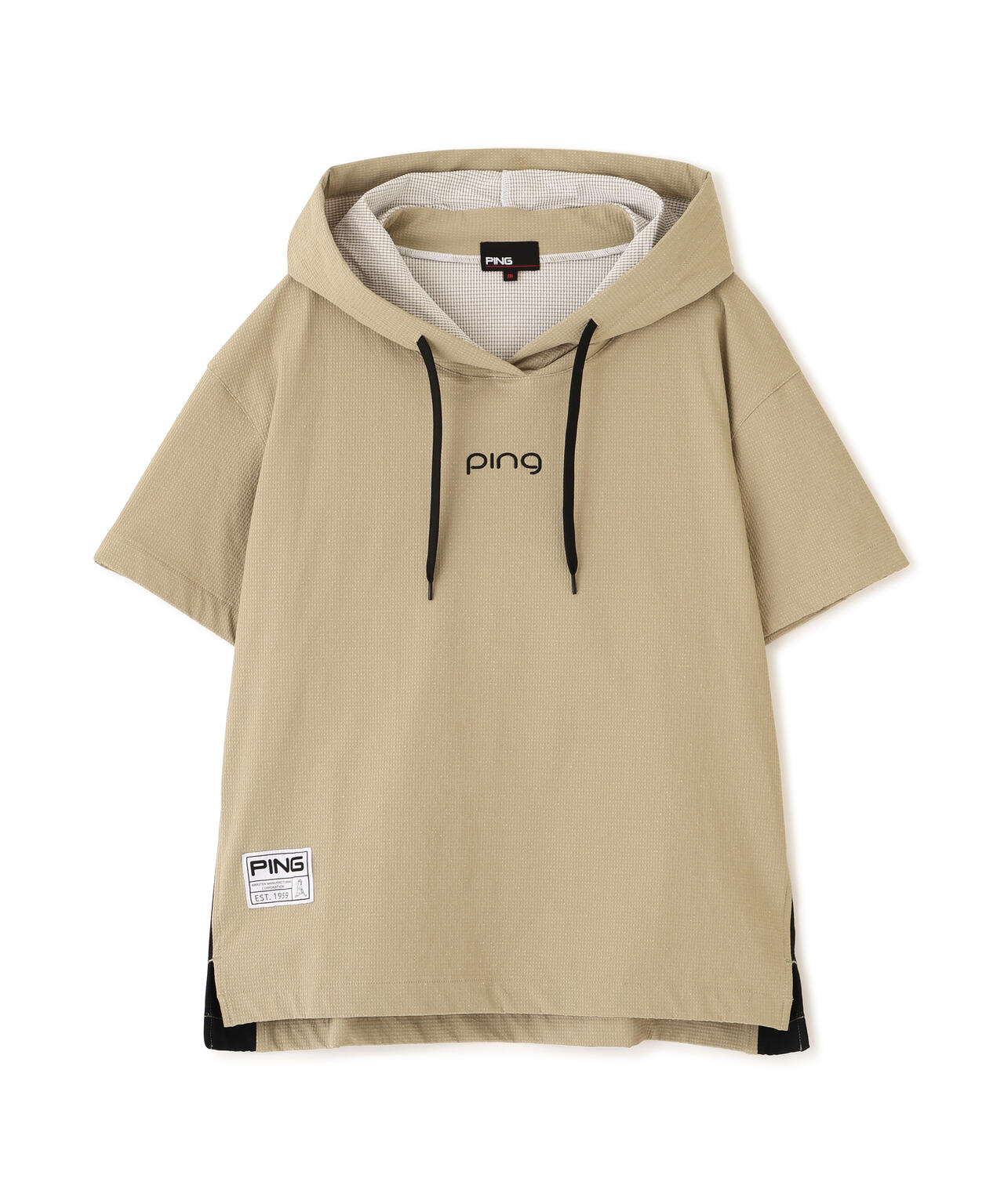 【PING APPAREL】遮熱変形カノコ半袖フーディプルオーバー <GOLD> (LADIES)