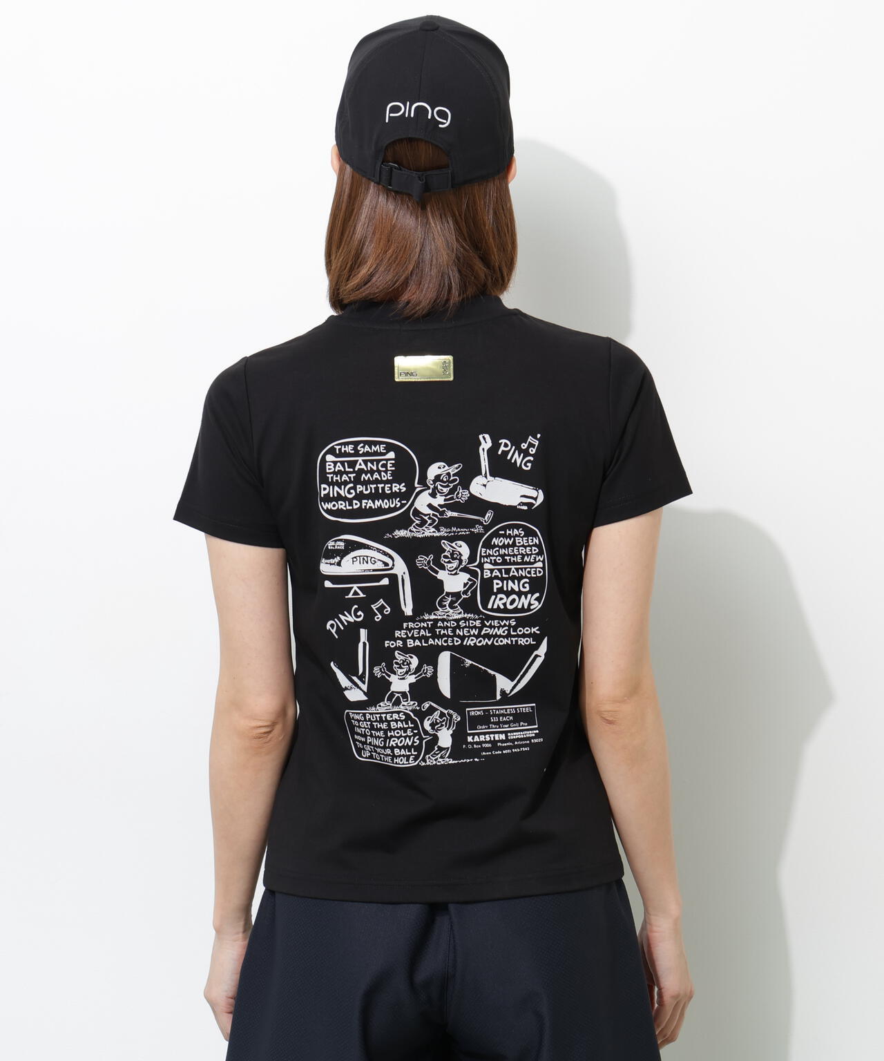 【PING APPAREL】PEカノコTシャツ <GOLD> (LADIES)