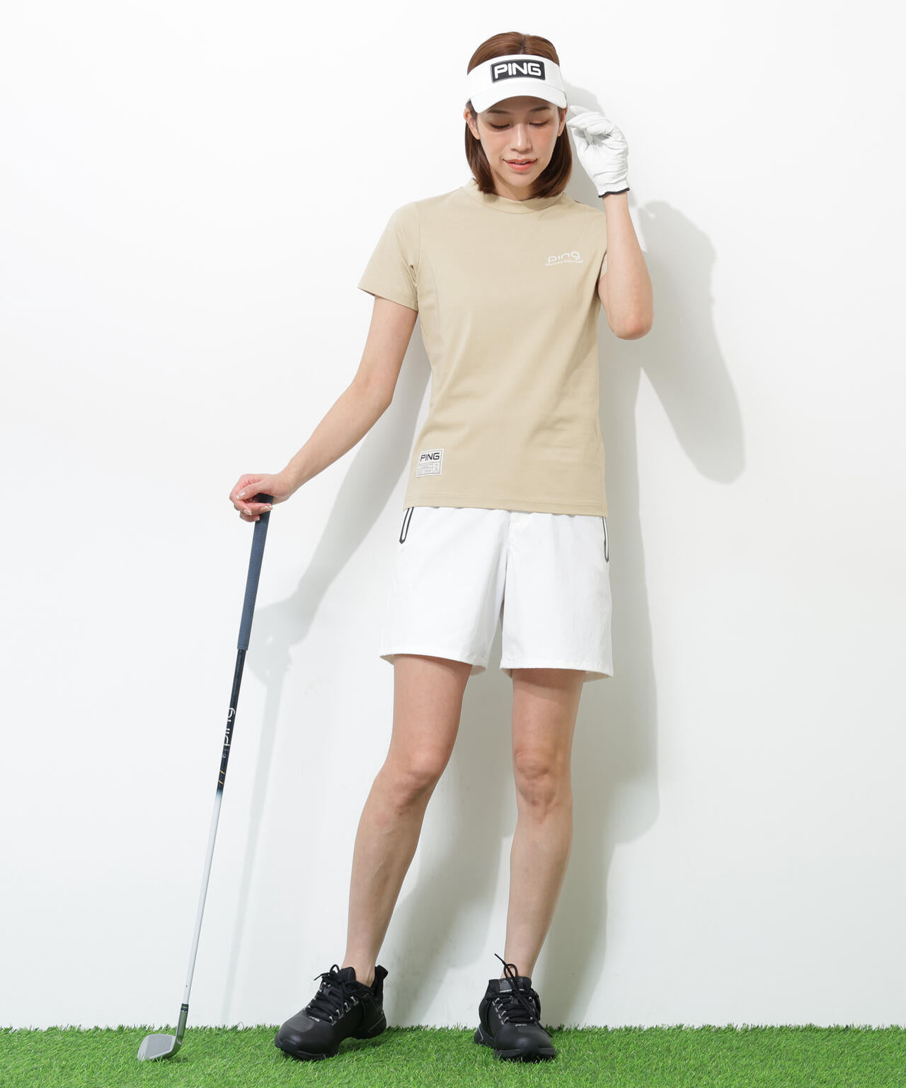 【PING APPAREL】PEカノコTシャツ <GOLD> (LADIES)