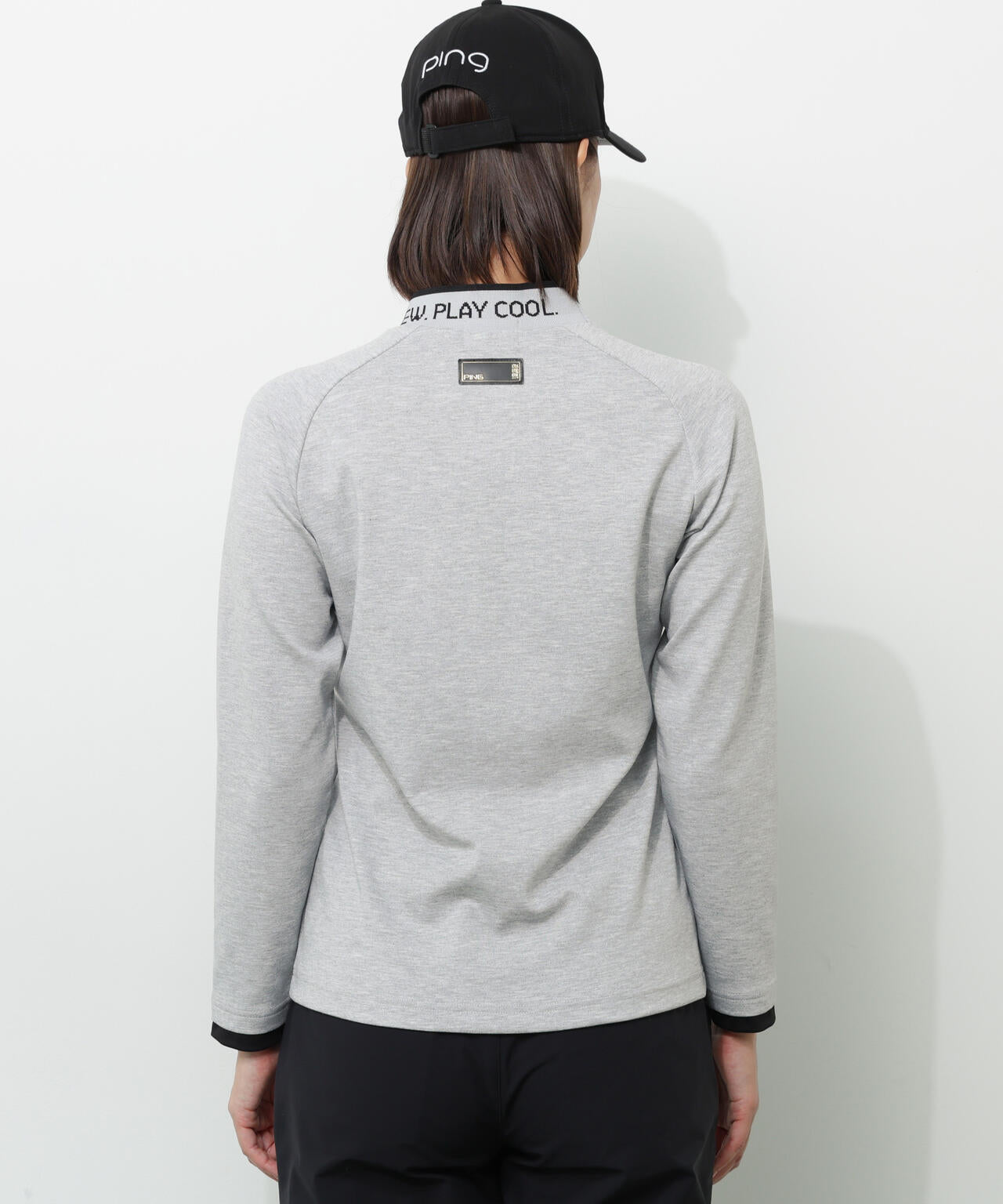 【PING APPAREL】冷感ポンチハイネックシャツ <GOLD> (LADIES)