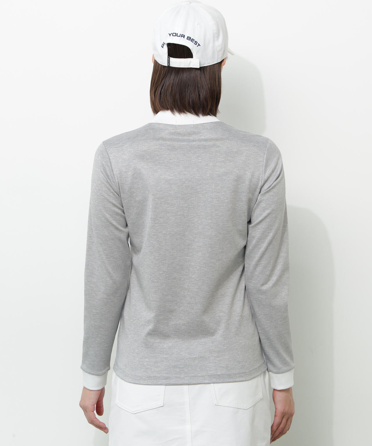 【PING APPAREL】冷感ポンチバイカラーハイネックシャツ <NATIVE> (LADIES)