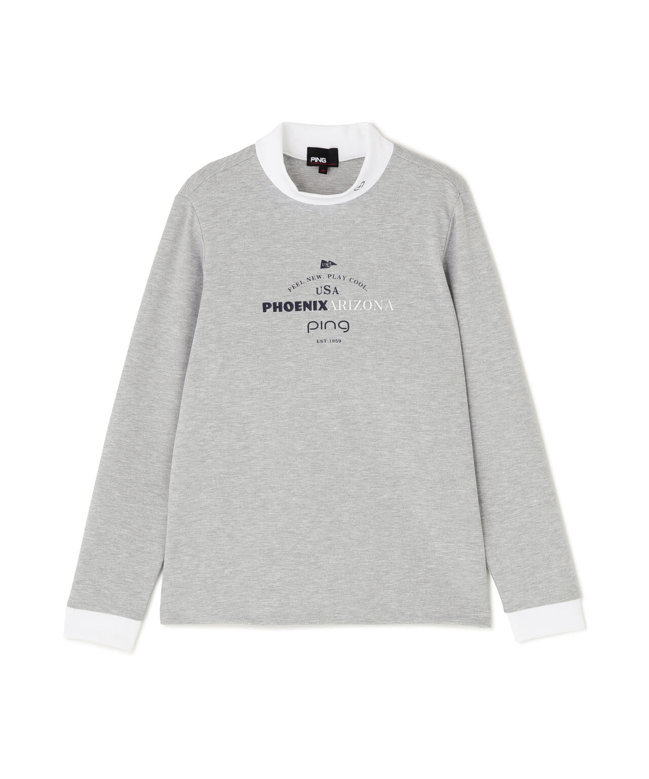 【PING APPAREL】冷感ポンチバイカラーハイネックシャツ <NATIVE> (LADIES)