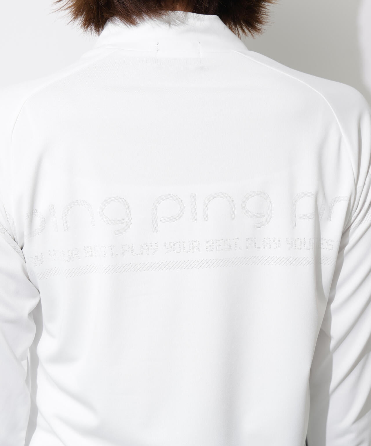 【PING APPAREL】ロゴジャカード長袖ハイネックシャツ <PERFORMANCE> (LADIES)